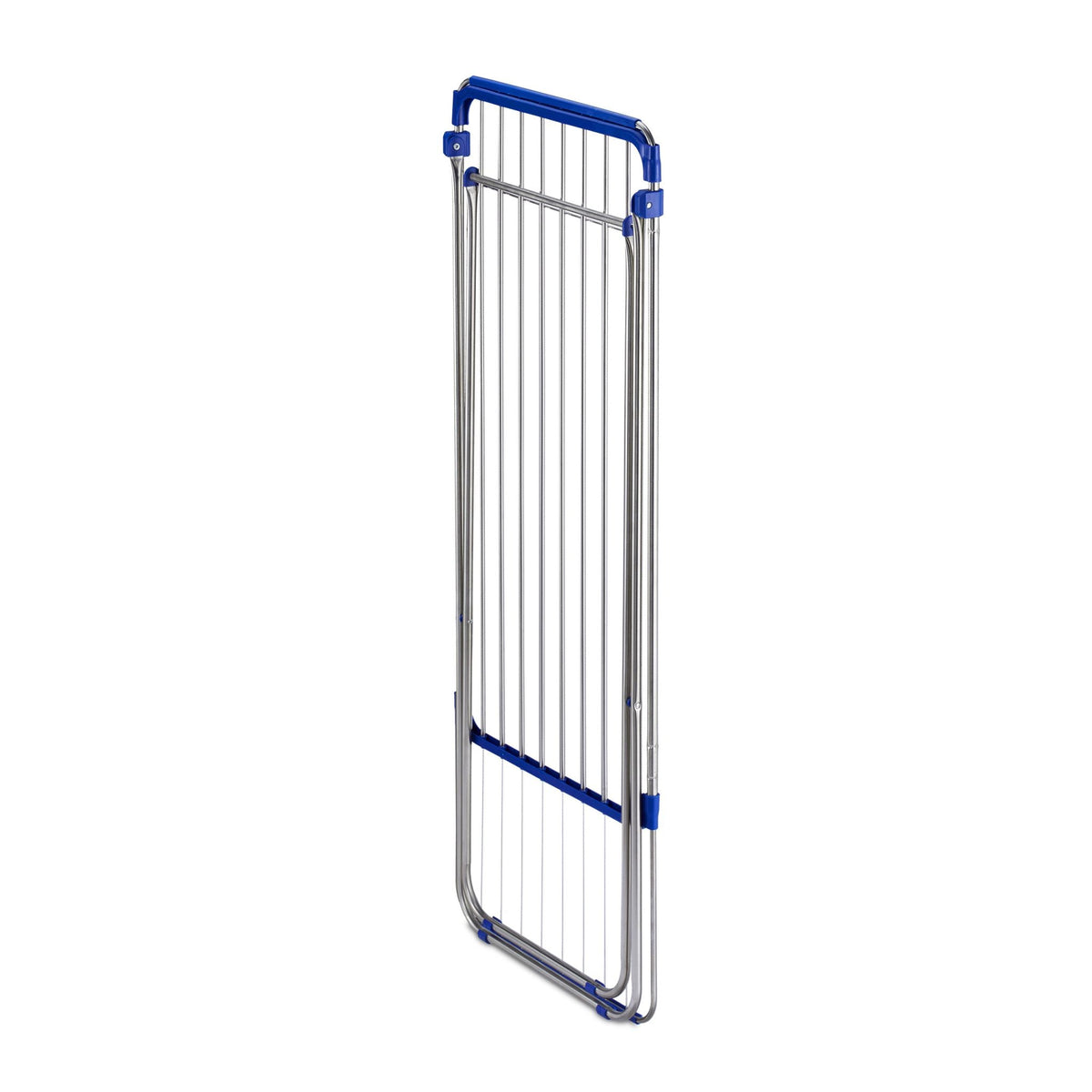 Ausziehbarer Wäscheständer Edelstahl Blau-Silber von Relaxdays