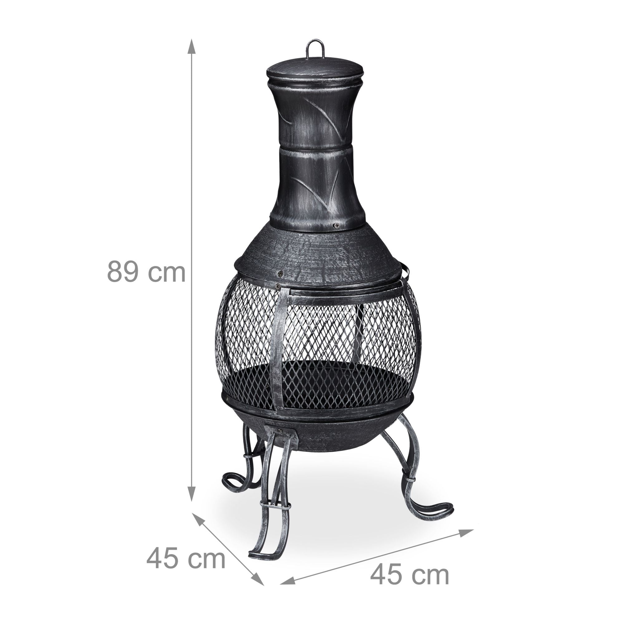 Aztekenofen für Garten grau Grau