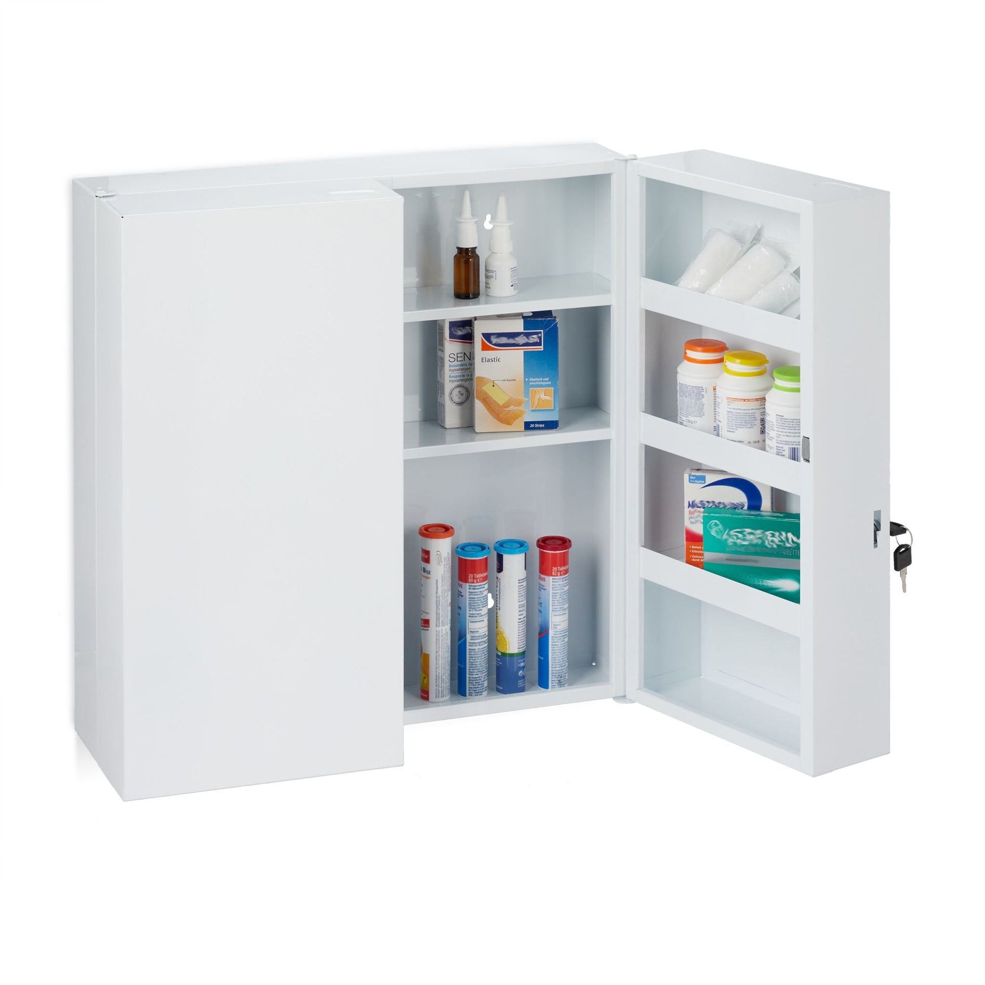 Medizinschrank XXL 2-türig Weiss von Relaxdays
