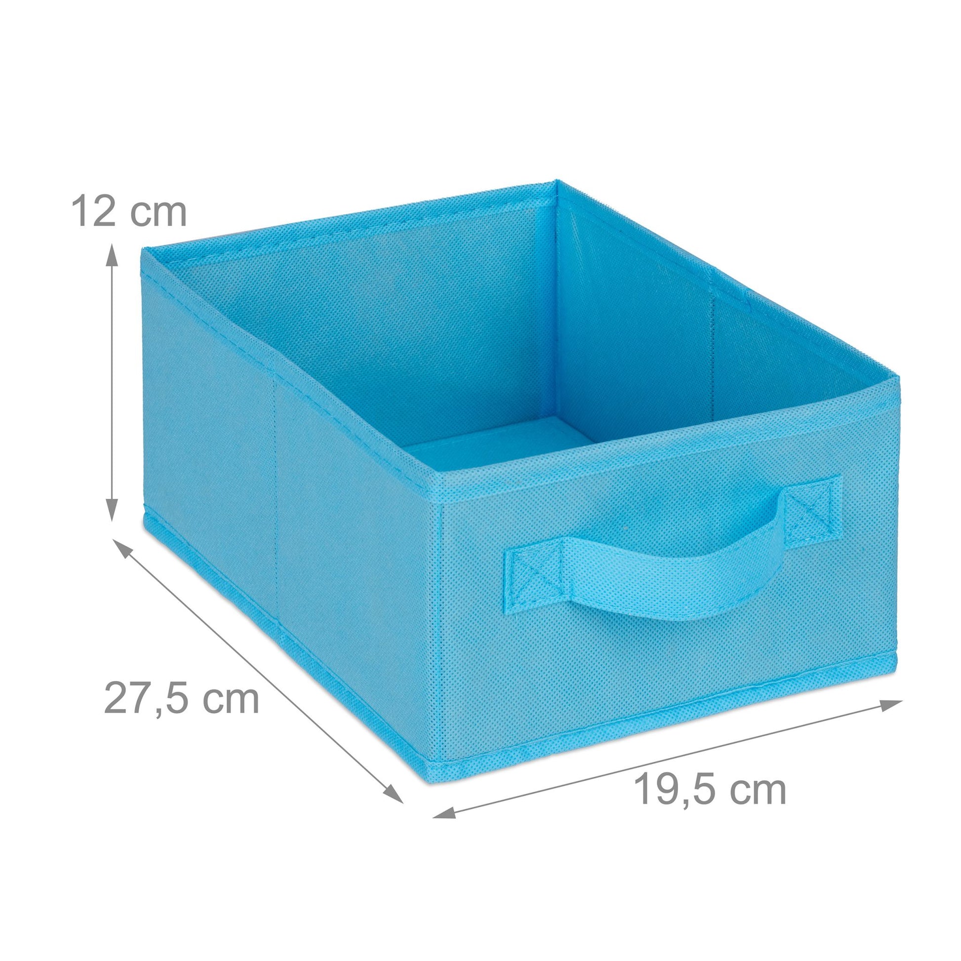 Kinderregal mit 6 Boxen & 2 Hängefächern Weiss-Hellblau-Grau von Relaxdays
