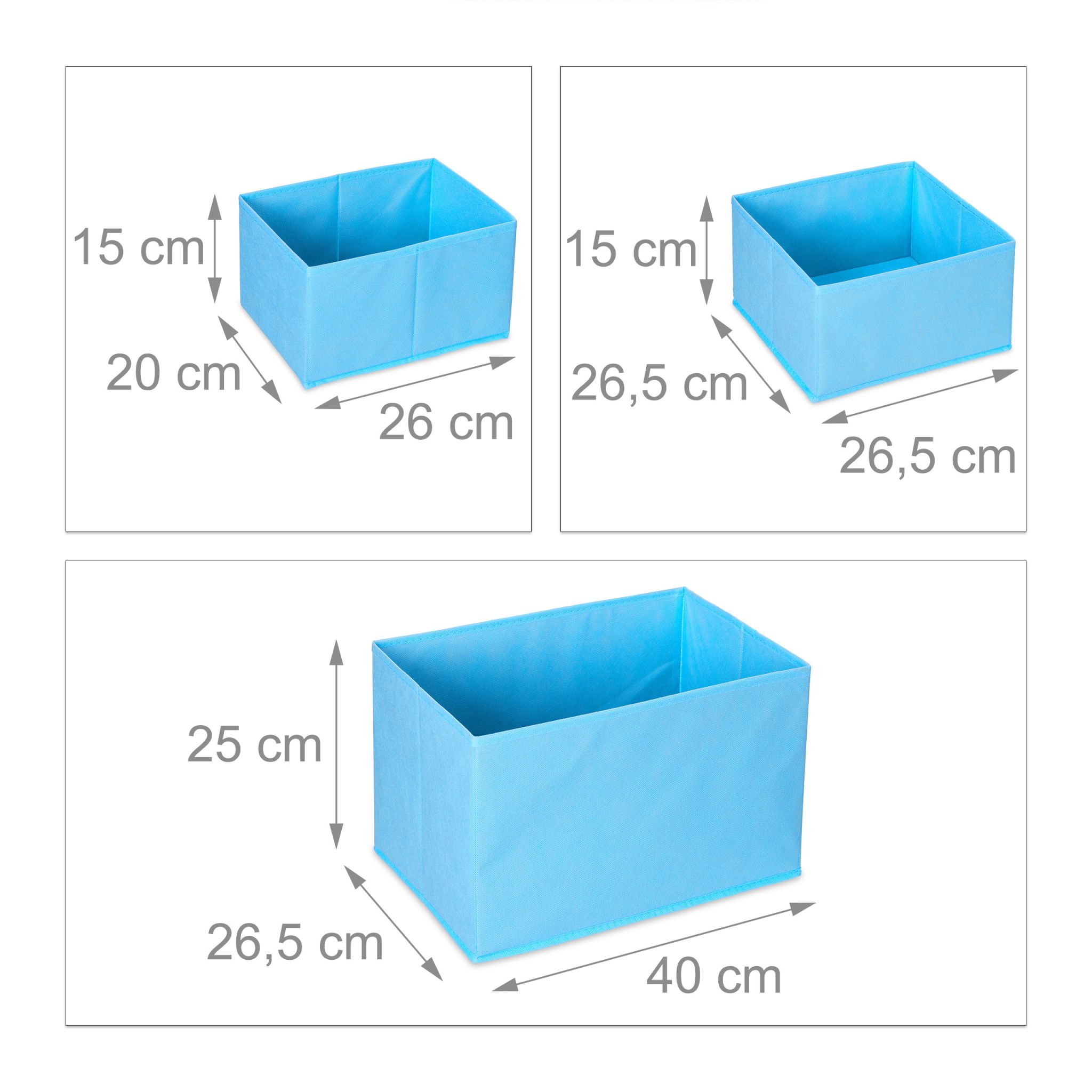 Kinderregal mit Motiv und 9 Boxen Weiss-Hellblau-Grau von Relaxdays