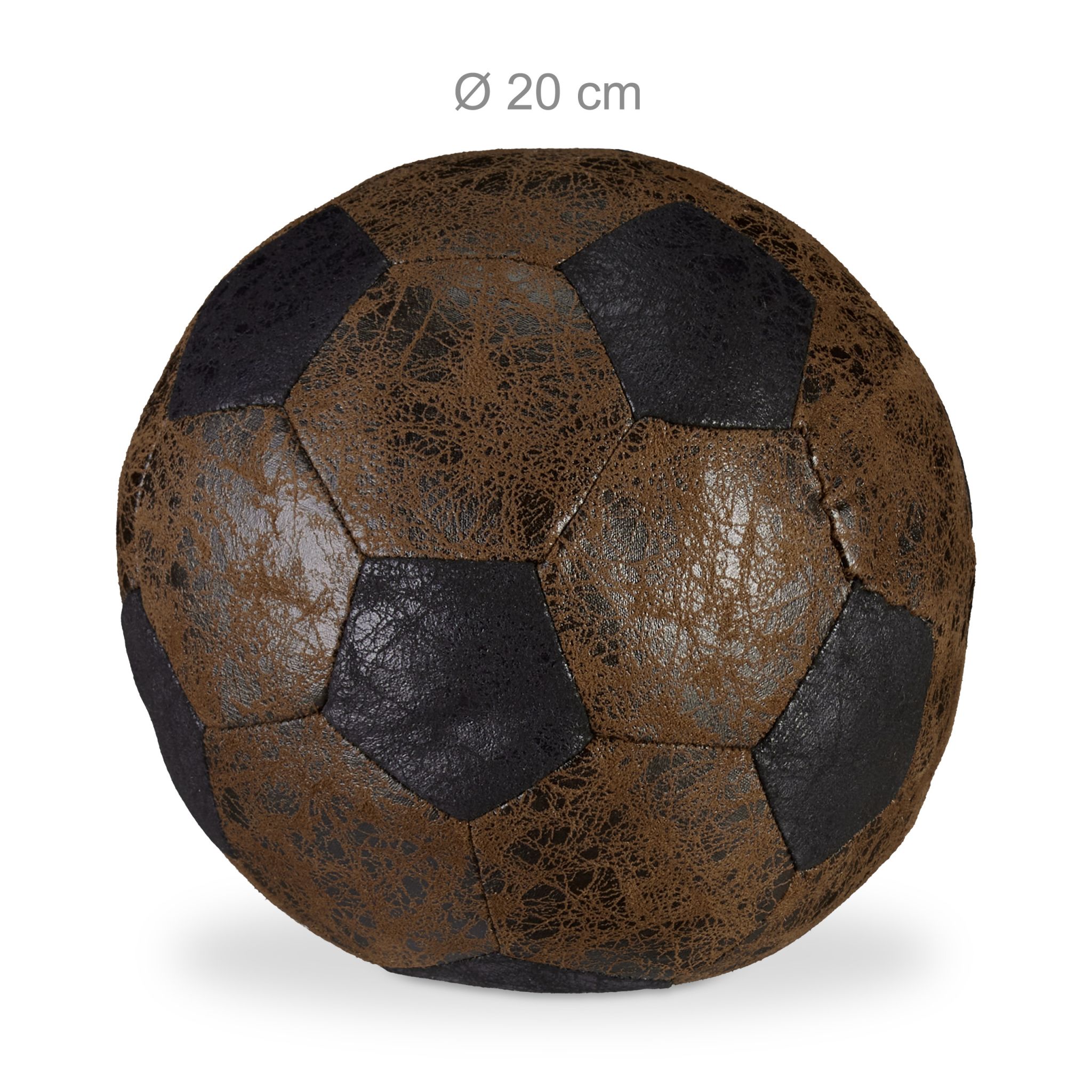 Türstopper Fussball Braun-Schwarz von Relaxdays