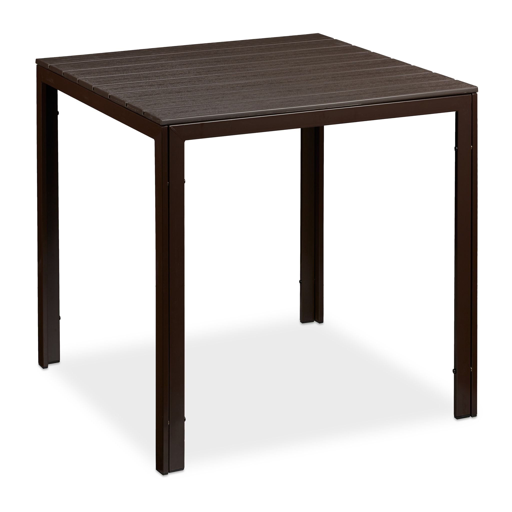 Quadratischer Gartentisch Holzoptik Braun von Relaxdays