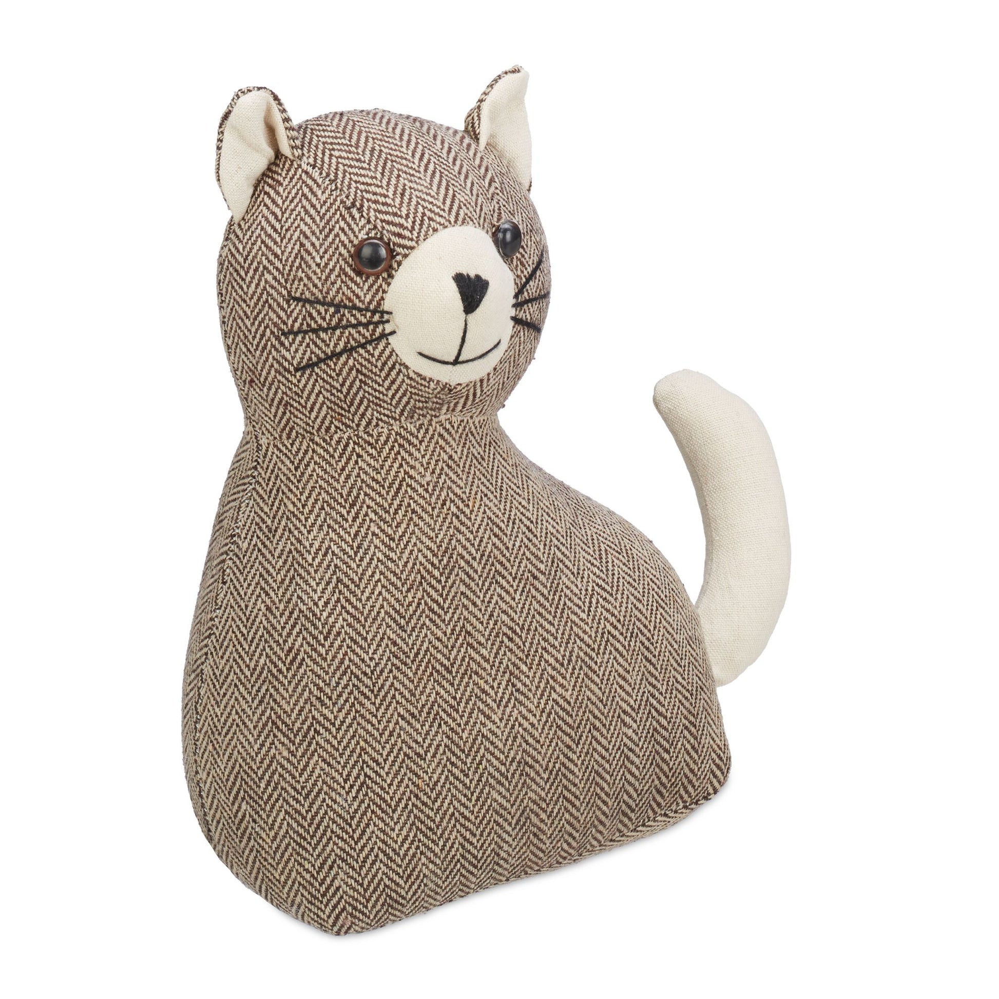 Türstopper Katze Beige-Braun von Relaxdays