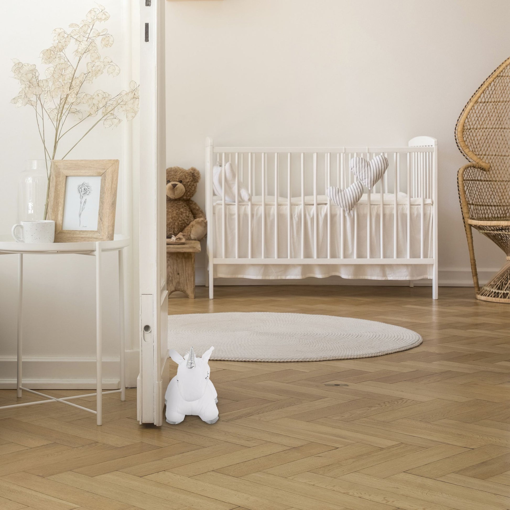Türstopper Einhorn Weiss-Silber von Relaxdays