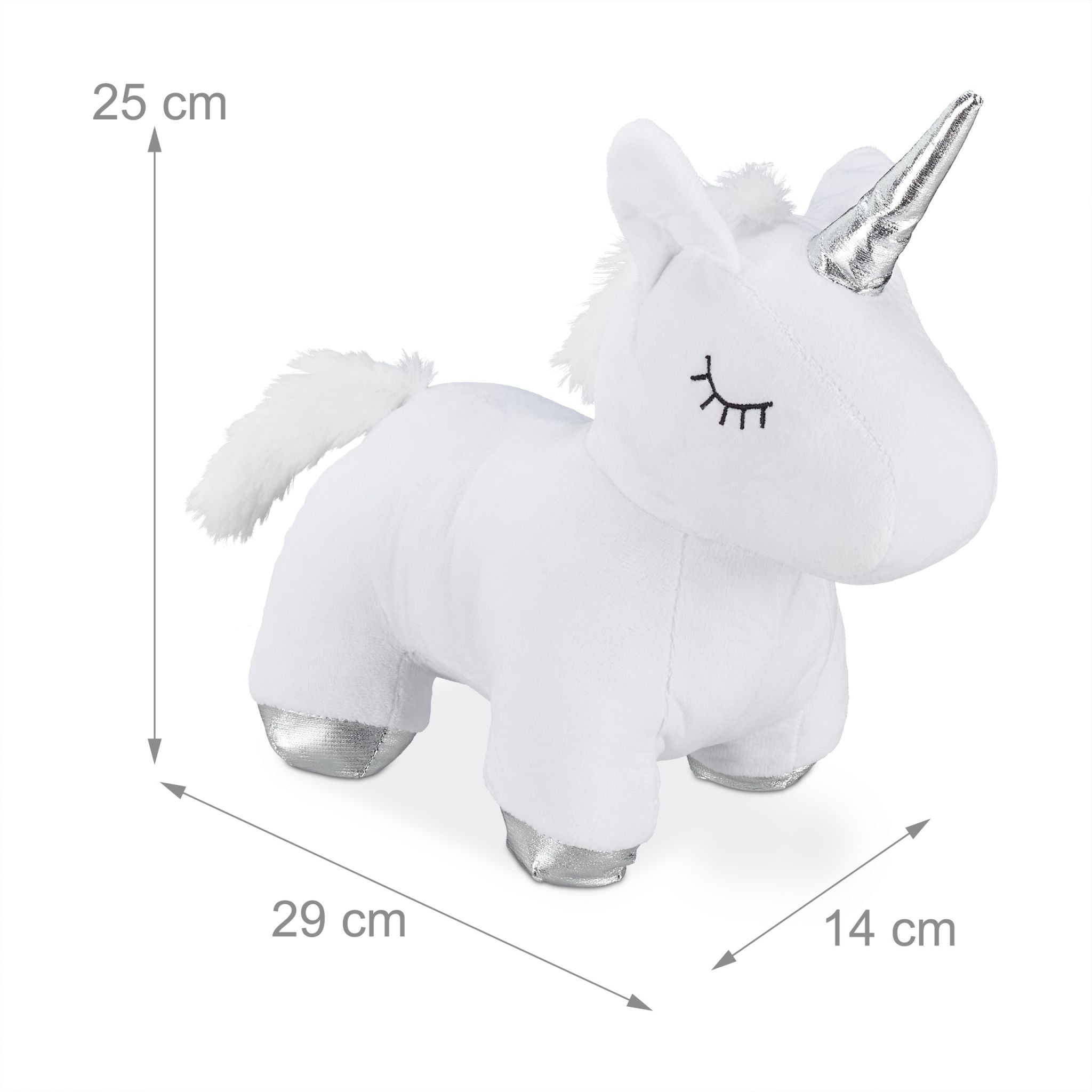 Türstopper Einhorn Weiss-Silber von Relaxdays