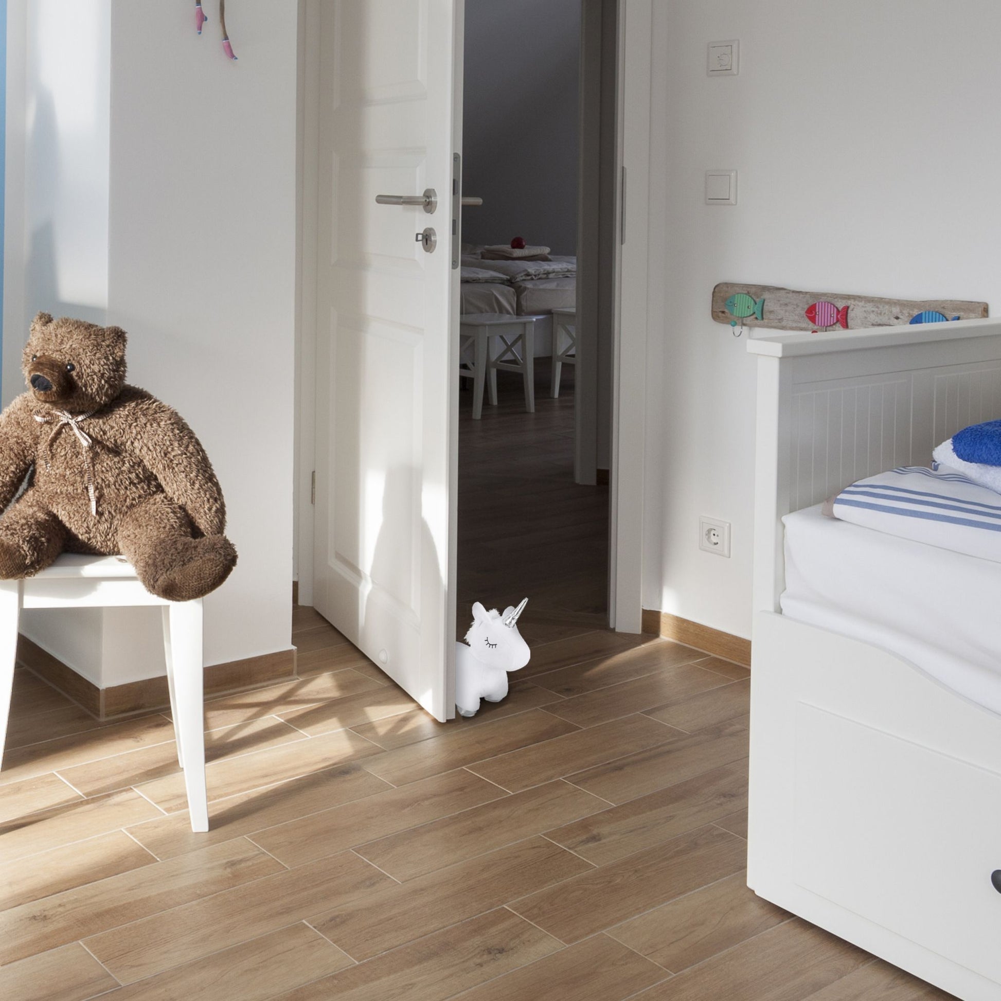 Türstopper Einhorn Weiss-Silber von Relaxdays