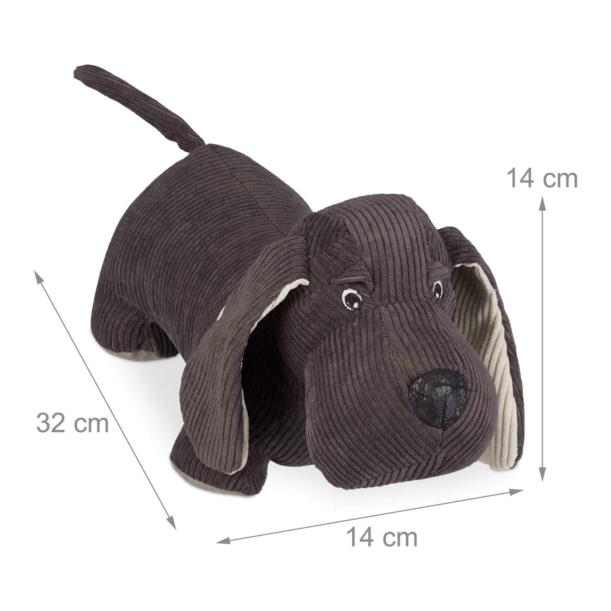 Türstopper Hund Creme-Dunkelbraun von Relaxdays