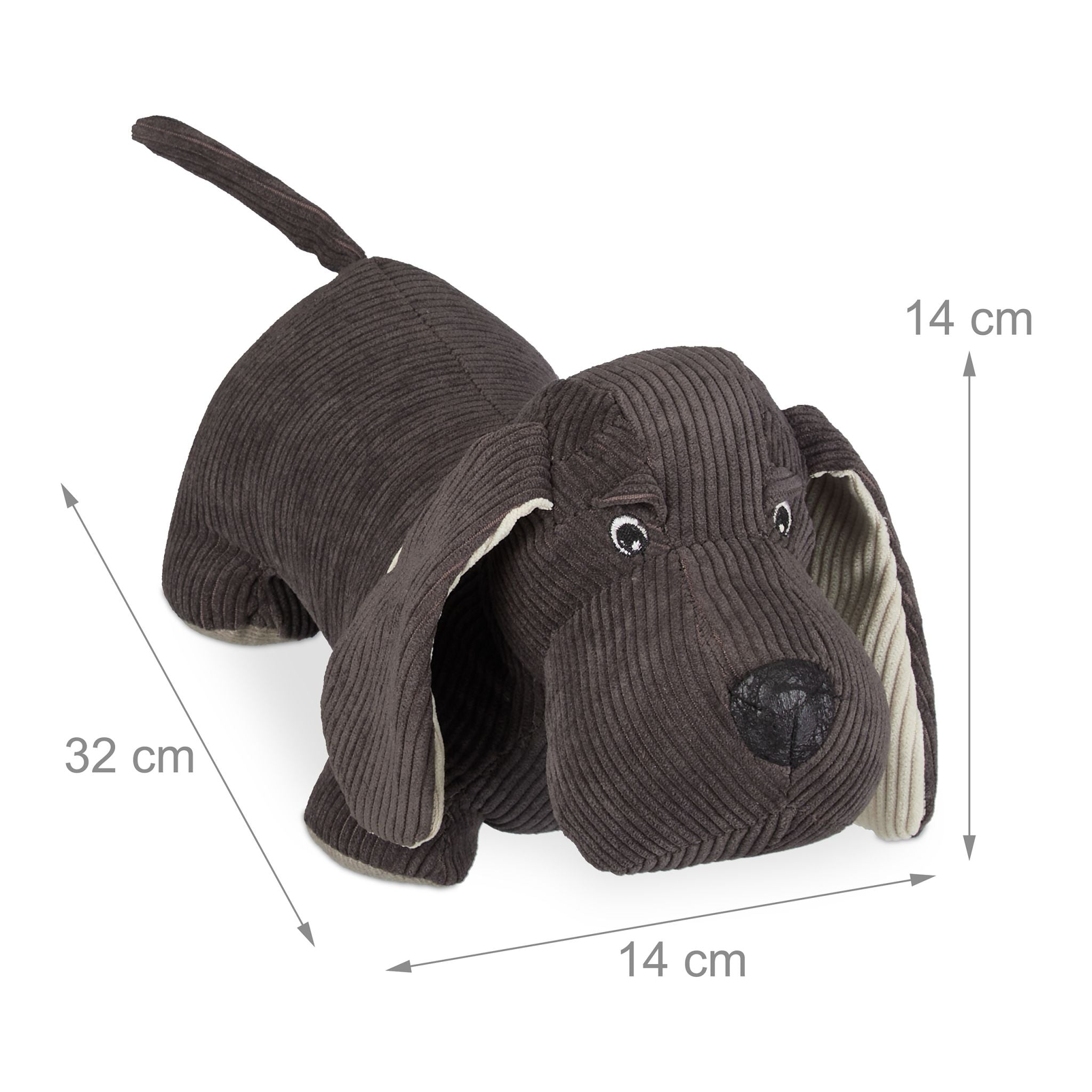 Türstopper Hund Creme-Dunkelbraun von Relaxdays