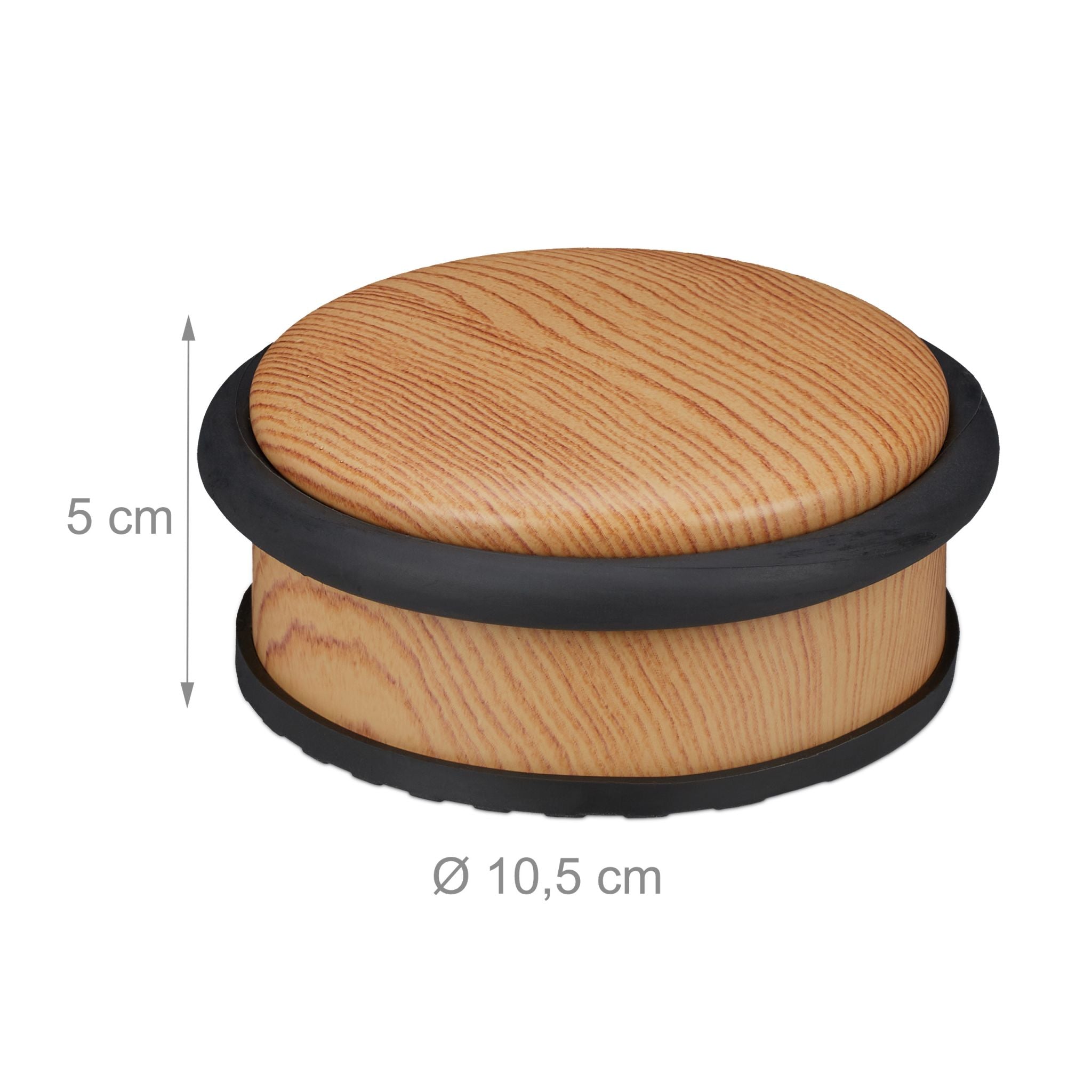 Türstopper Holzoptik Hellbraun-Schwarz von Relaxdays