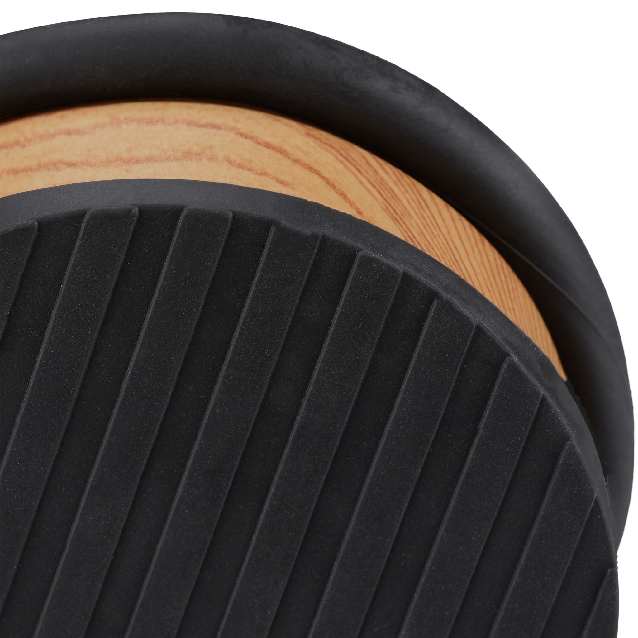 Türstopper Holzoptik Hellbraun-Schwarz von Relaxdays