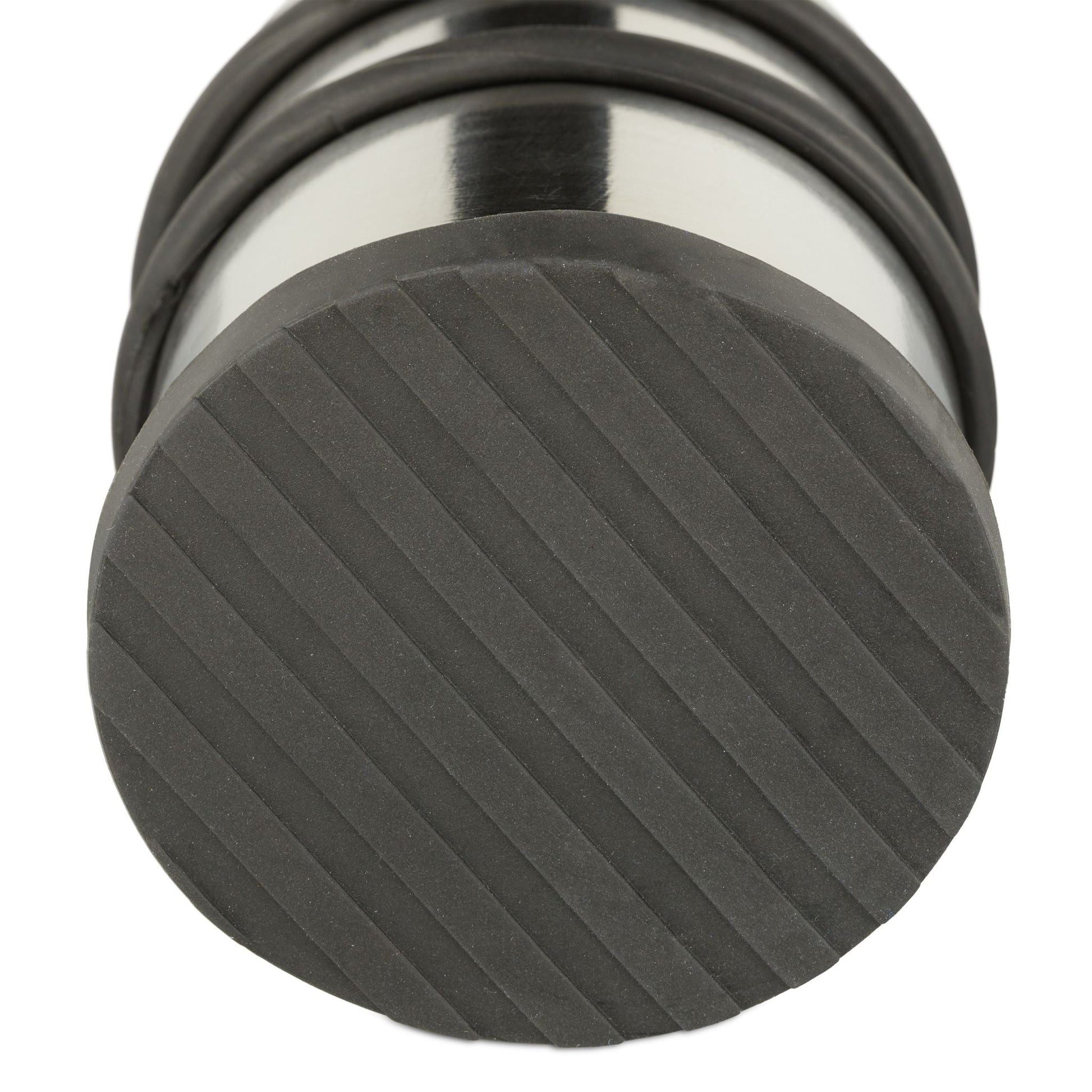Türstopper mit Griff Schwarz-Silber von Relaxdays