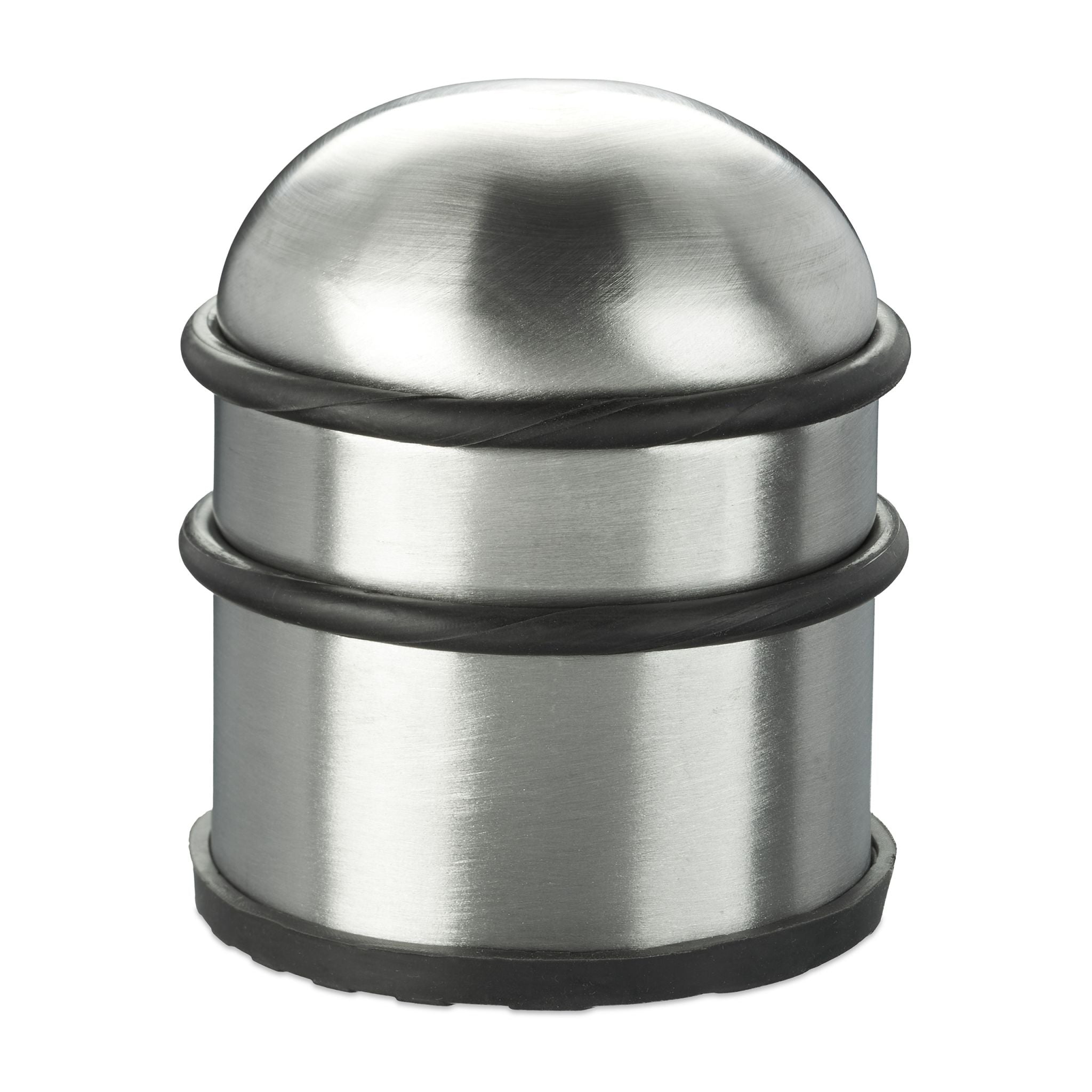 Türstopper Edelstahl silber Schwarz-Silber von Relaxdays
