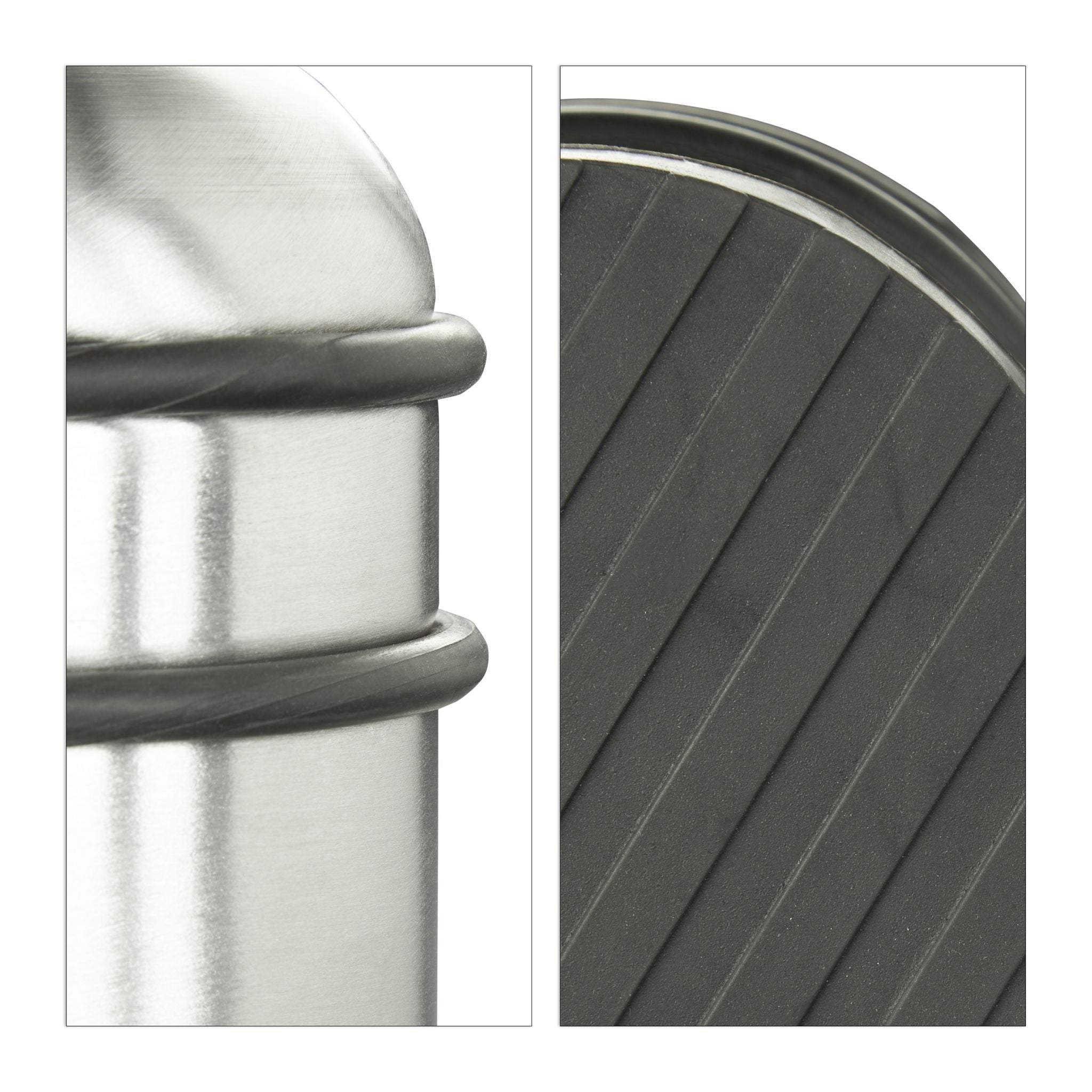 Türstopper Edelstahl silber Schwarz-Silber von Relaxdays