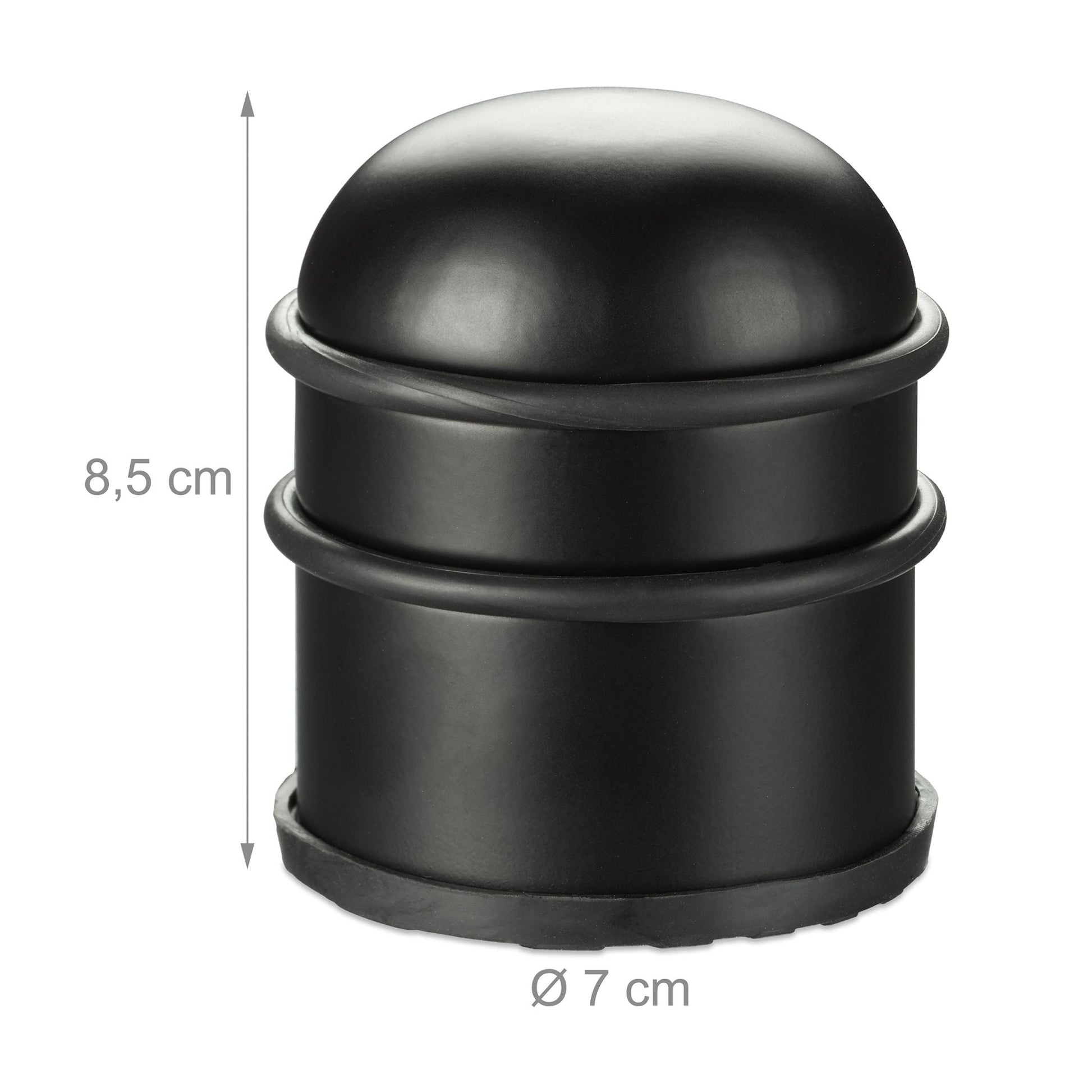 Türstopper Edelstahl rund Schwarz von Relaxdays