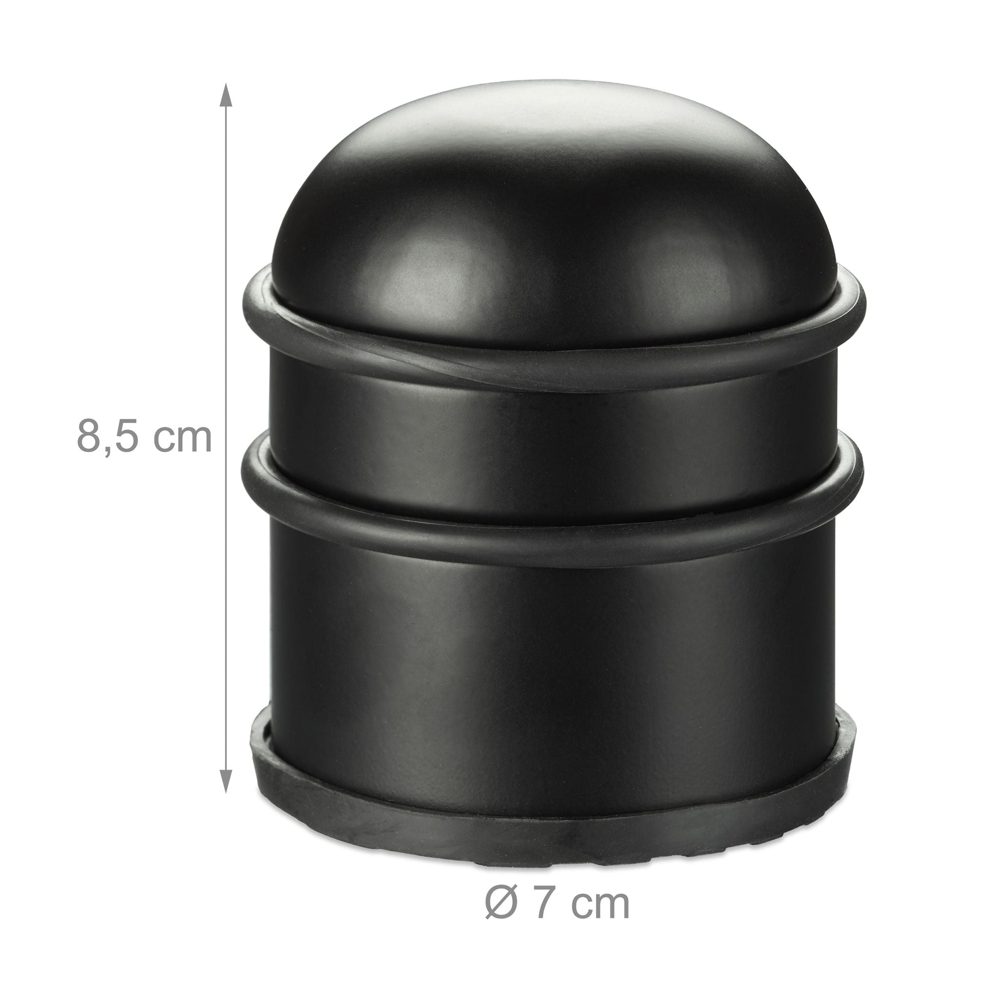 Türstopper Edelstahl rund Schwarz von Relaxdays