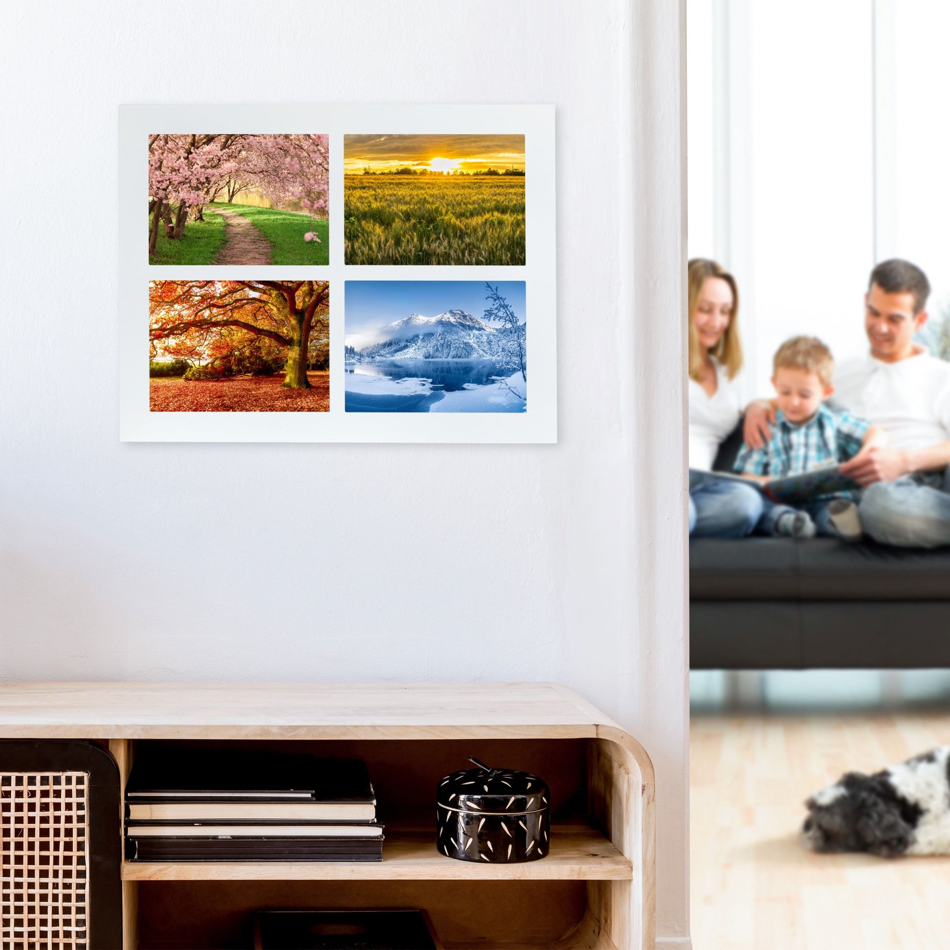 Bilderrahmen 4 Bilder Collage Schwarz-Transparent von Relaxdays