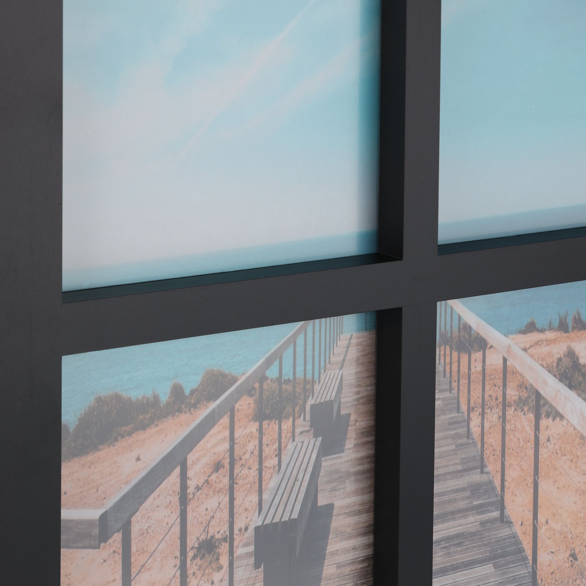 Bilderrahmen 4 Bilder Collage Schwarz-Transparent von Relaxdays