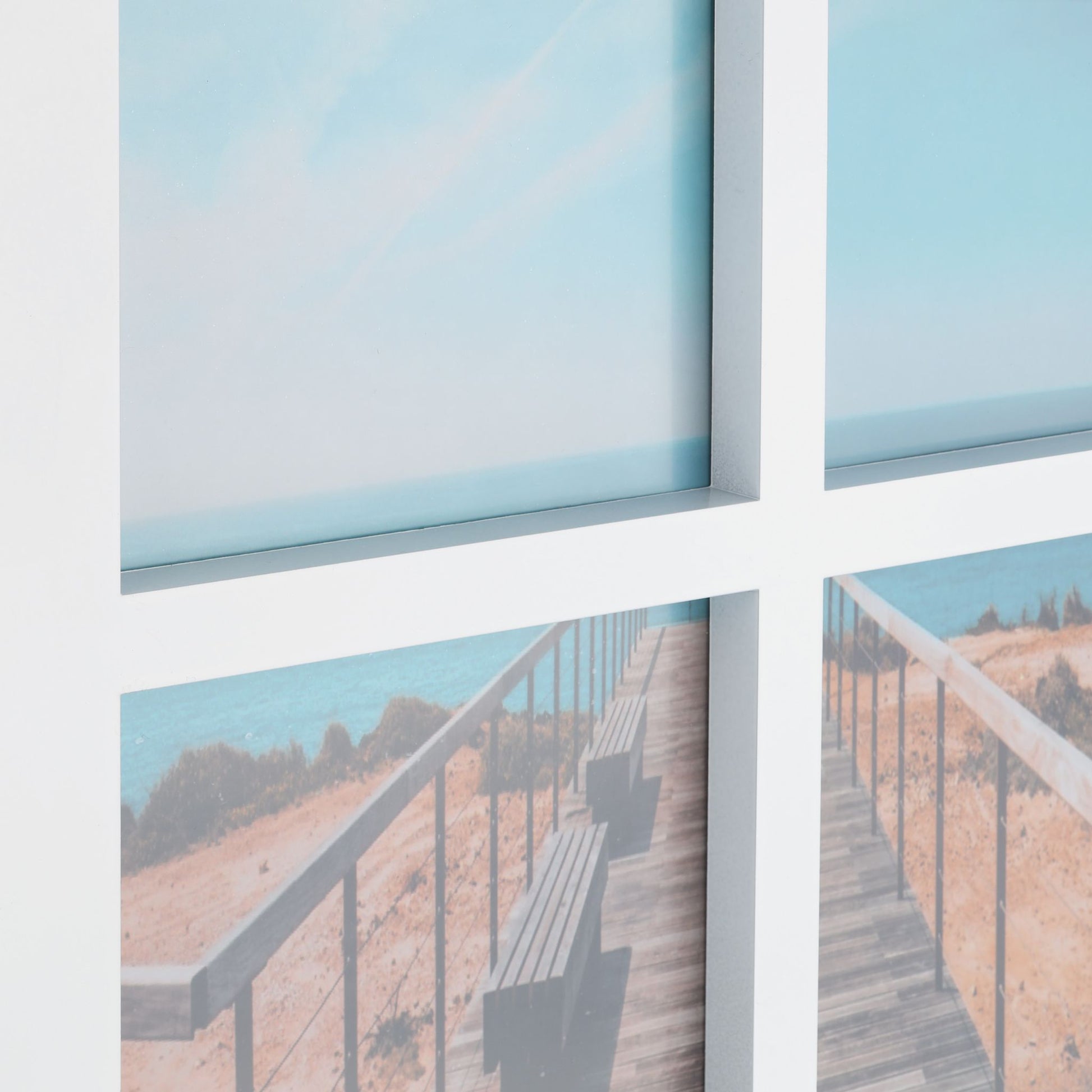Bilderrahmen 4 Bilder Collage Weiss-Transparent von Relaxdays