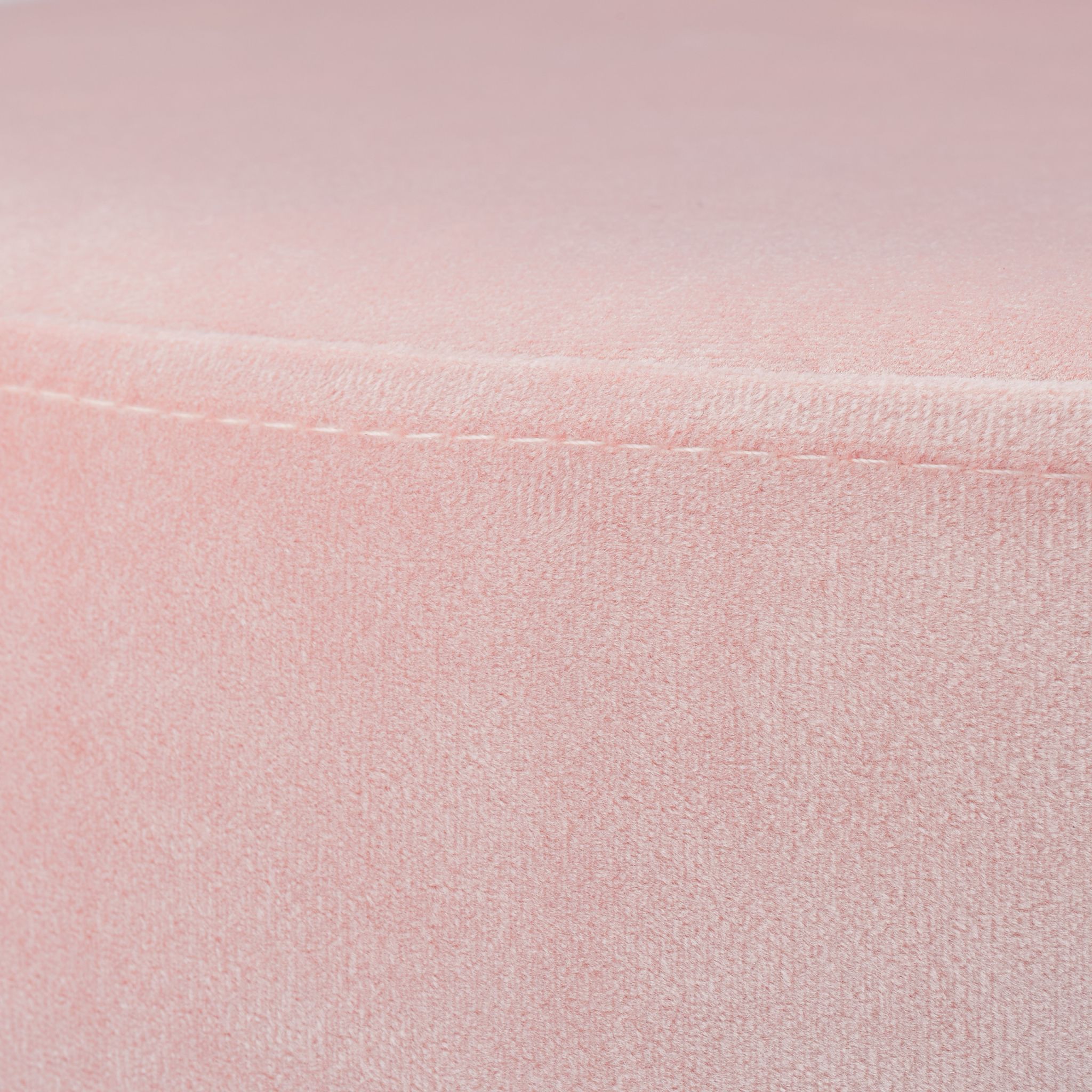 Samthocker mit Metallbeinen rosa Gold-Rosa von Relaxdays
