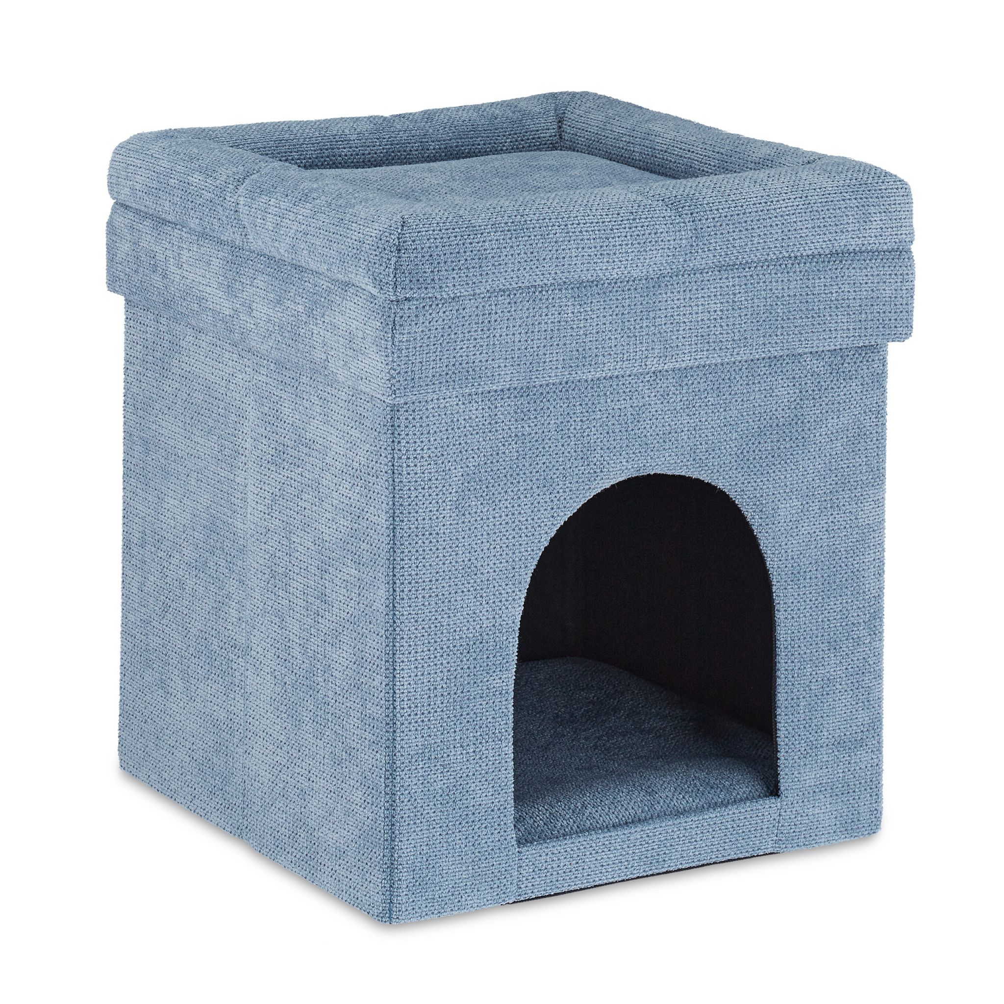 Katzenhöhle Hocker in Grau Grau von Relaxdays