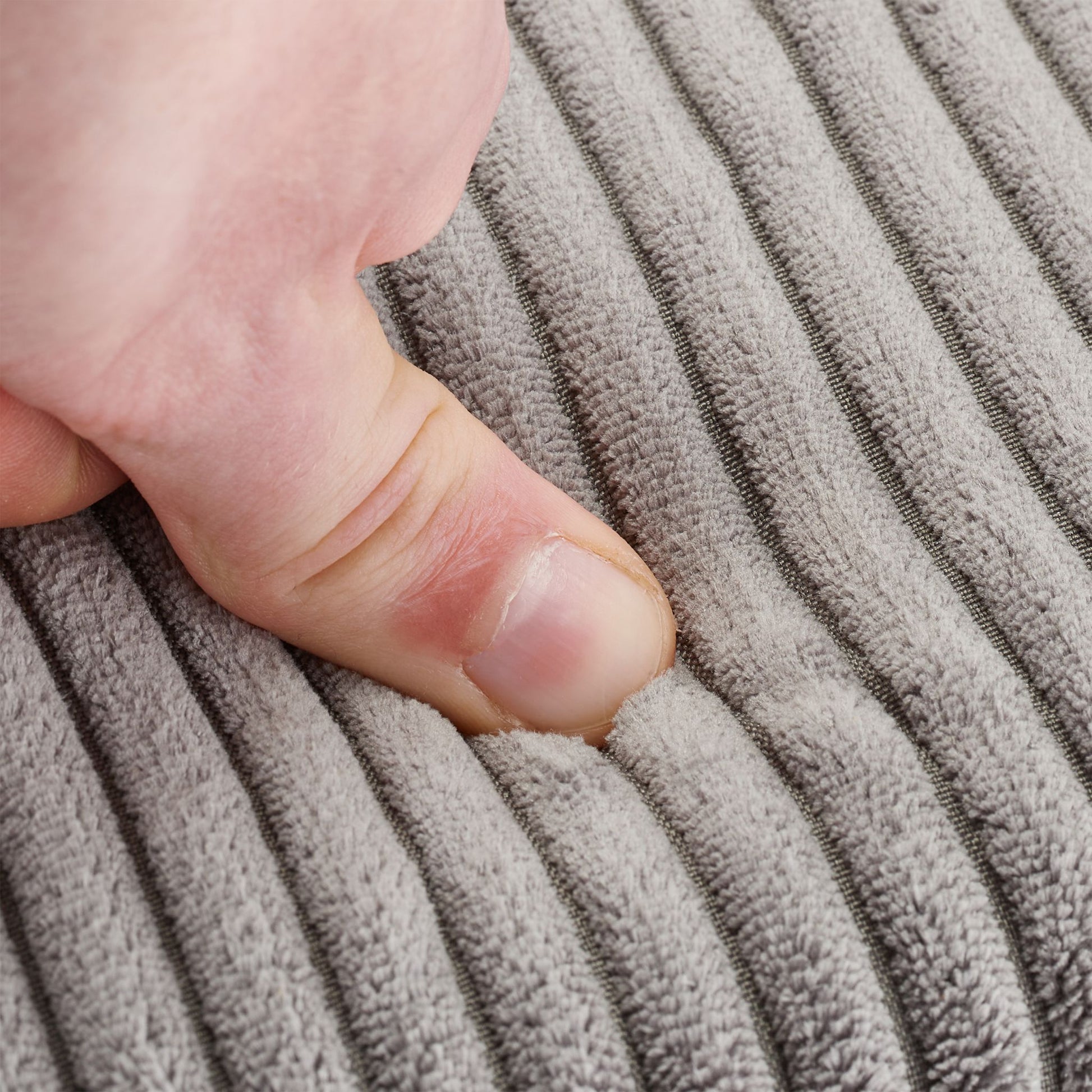 Sitzwürfel faltbar Samt Grau von Relaxdays