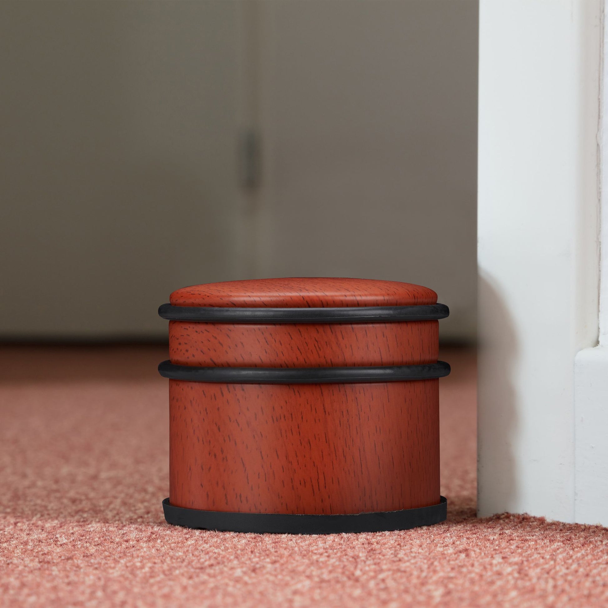 Türstopper Holzoptik rotbraun Rot-Schwarz von Relaxdays