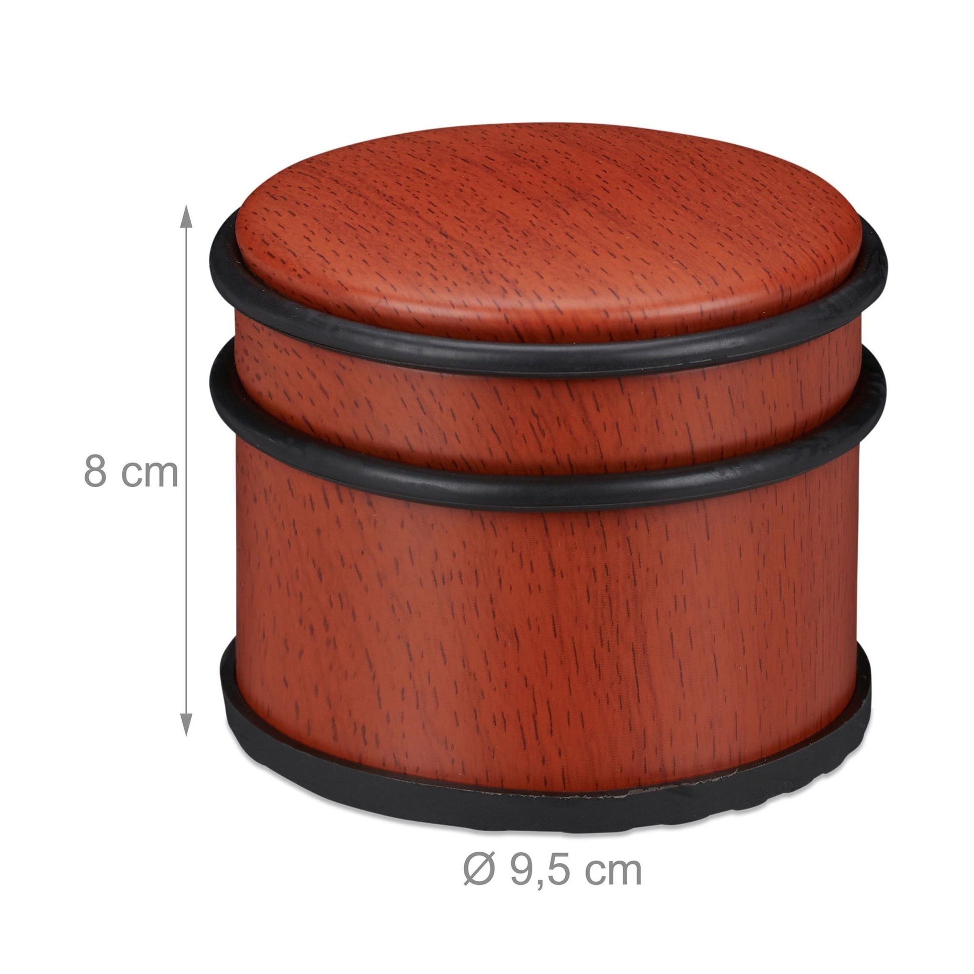 Türstopper Holzoptik rotbraun Rot-Schwarz von Relaxdays