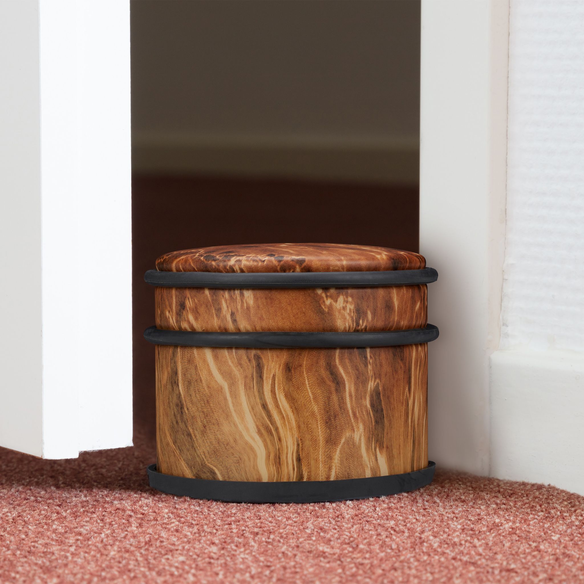 Türstopper Holzoptik dunkelbraun Braun-Schwarz von Relaxdays
