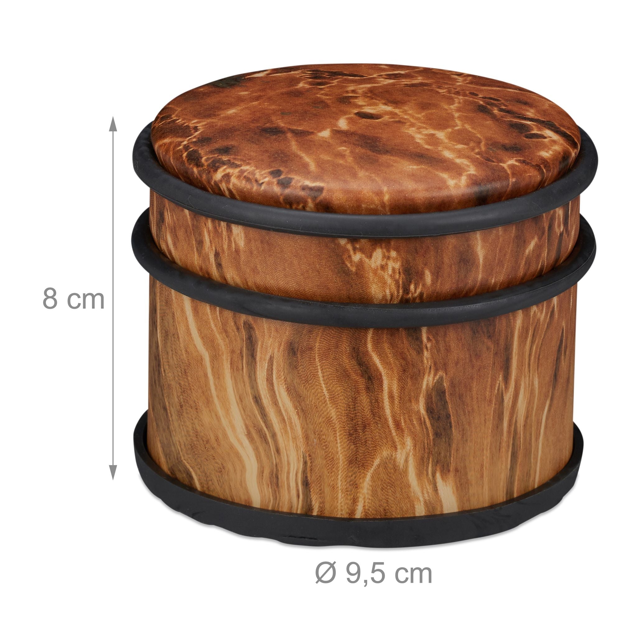 Türstopper Holzoptik dunkelbraun Braun-Schwarz von Relaxdays