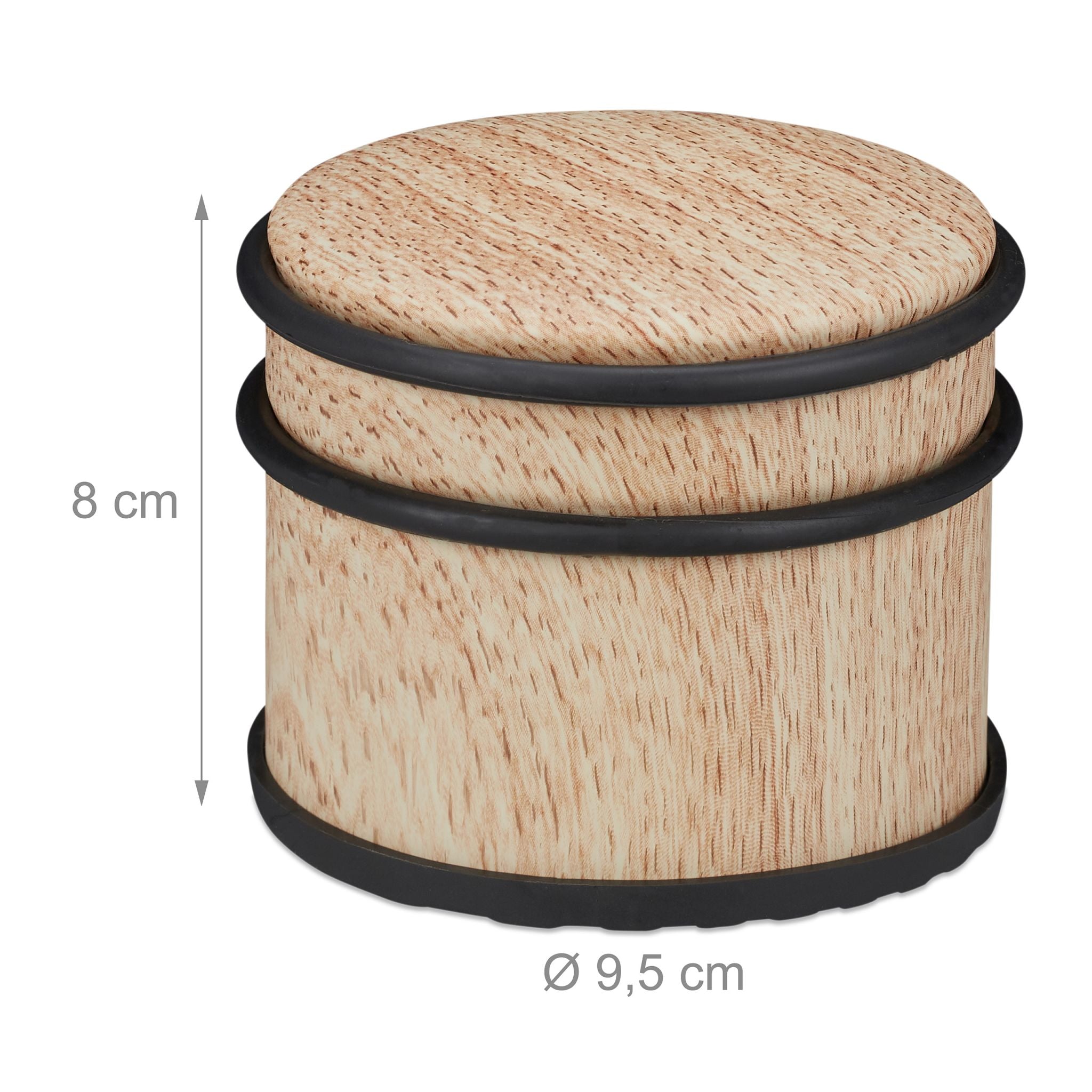 Türstopper Holzoptik hellbraun Hellbraun-Schwarz von Relaxdays
