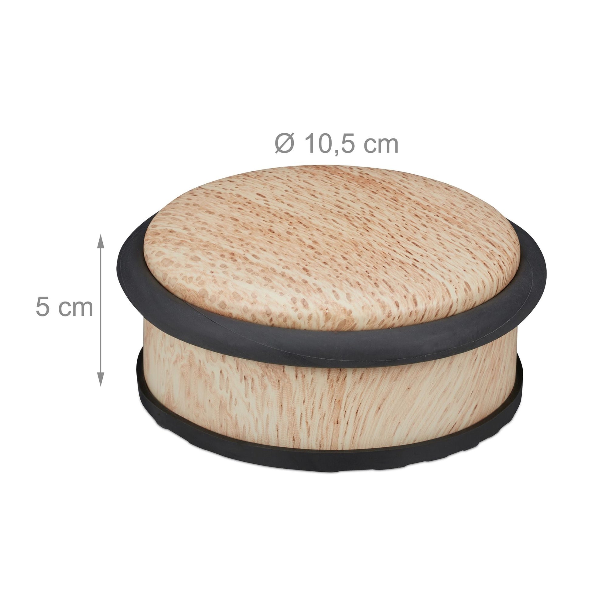 Türstopper Holzoptik Hellbraun-Schwarz von Relaxdays