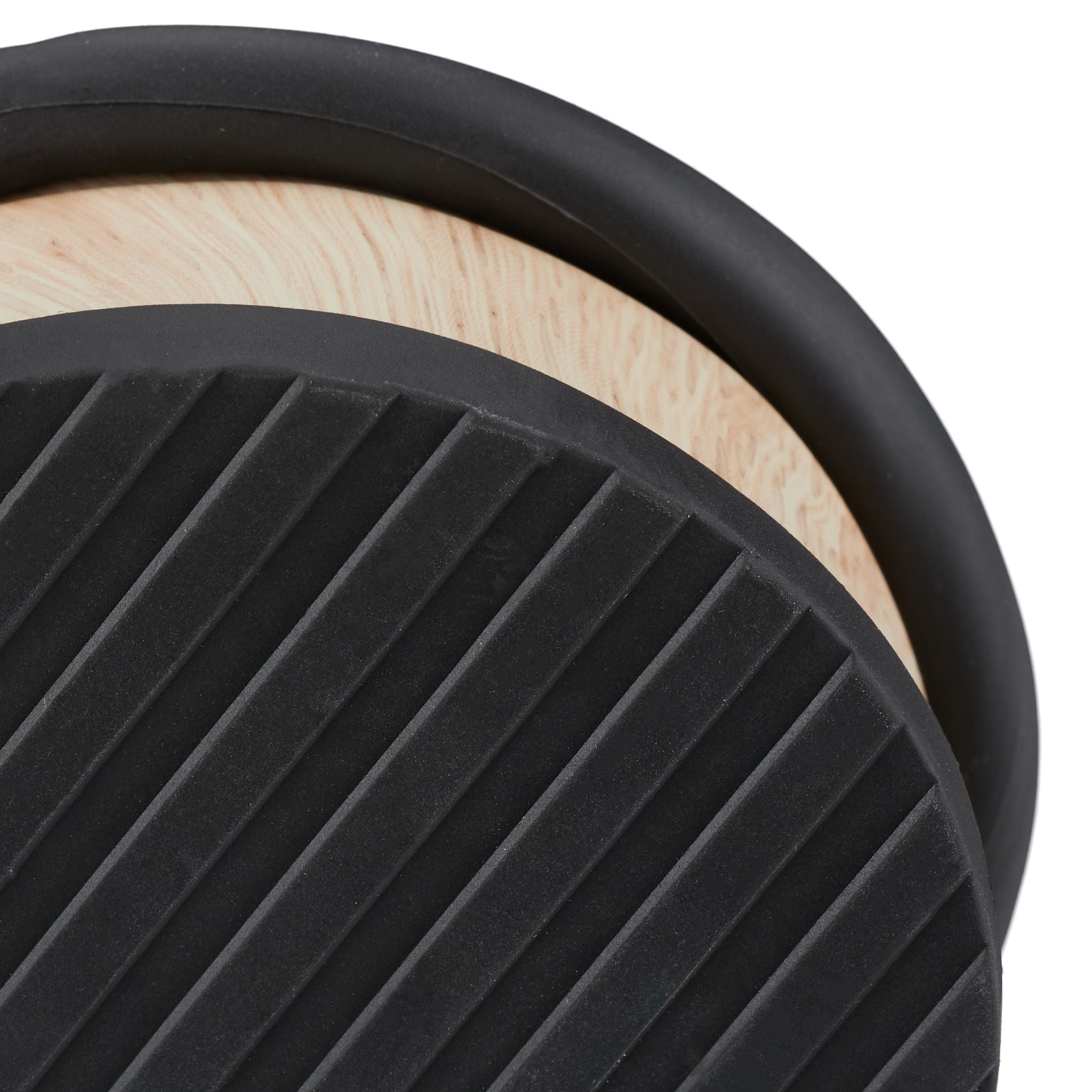 Türstopper Holzoptik Hellbraun-Schwarz von Relaxdays