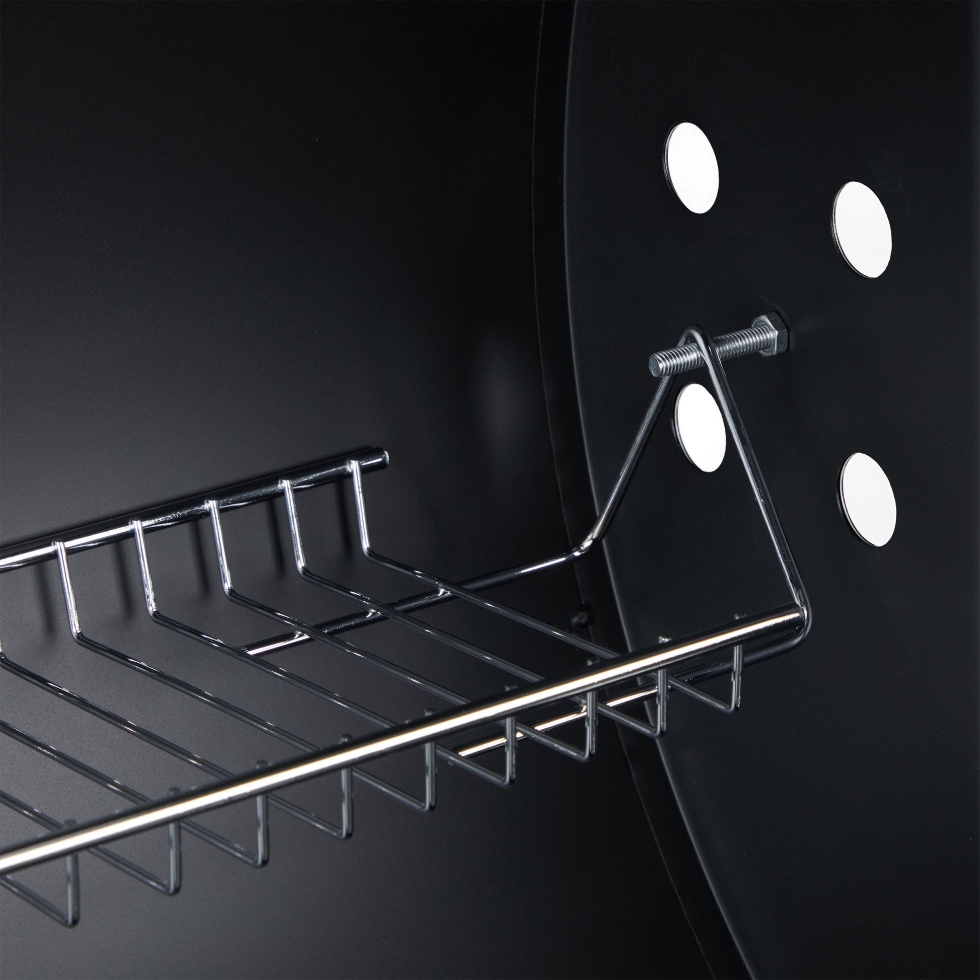 Holzkohlegrill mit Deckel Schwarz-Silber von Relaxdays