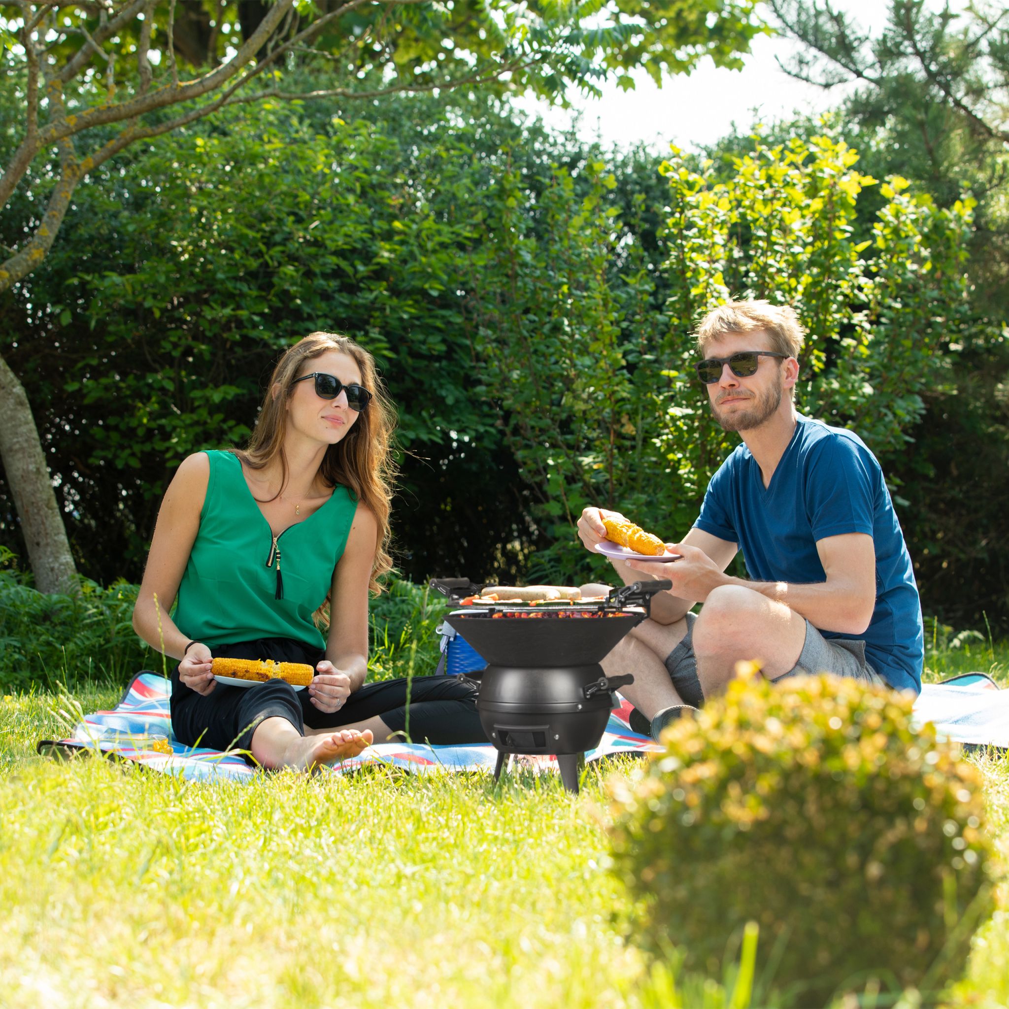 Grillfass Gusseisen Schwarz von Relaxdays