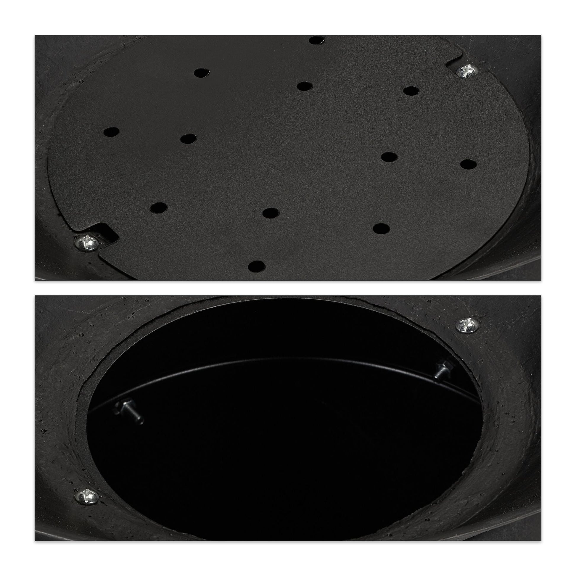 Grillfass Gusseisen Schwarz von Relaxdays