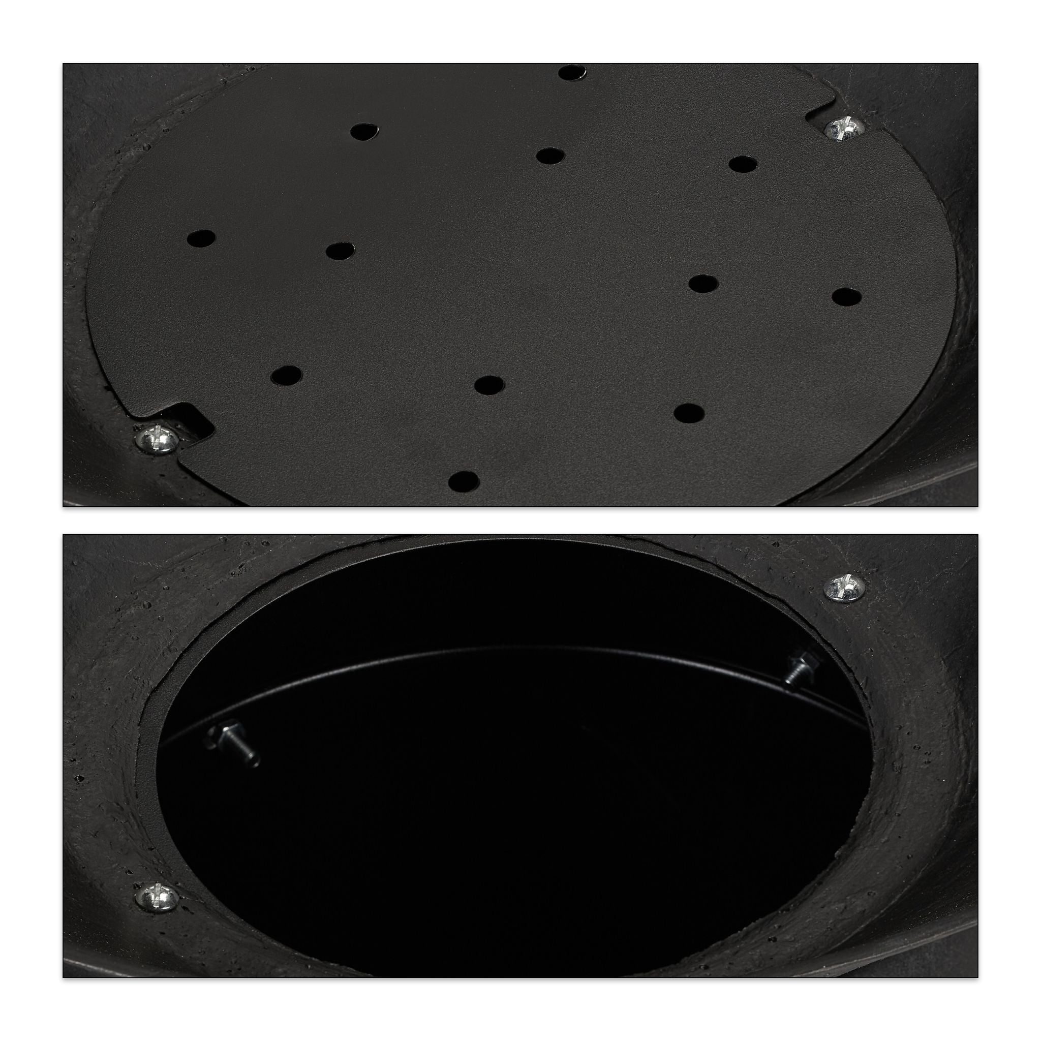 Grillfass Gusseisen Schwarz von Relaxdays