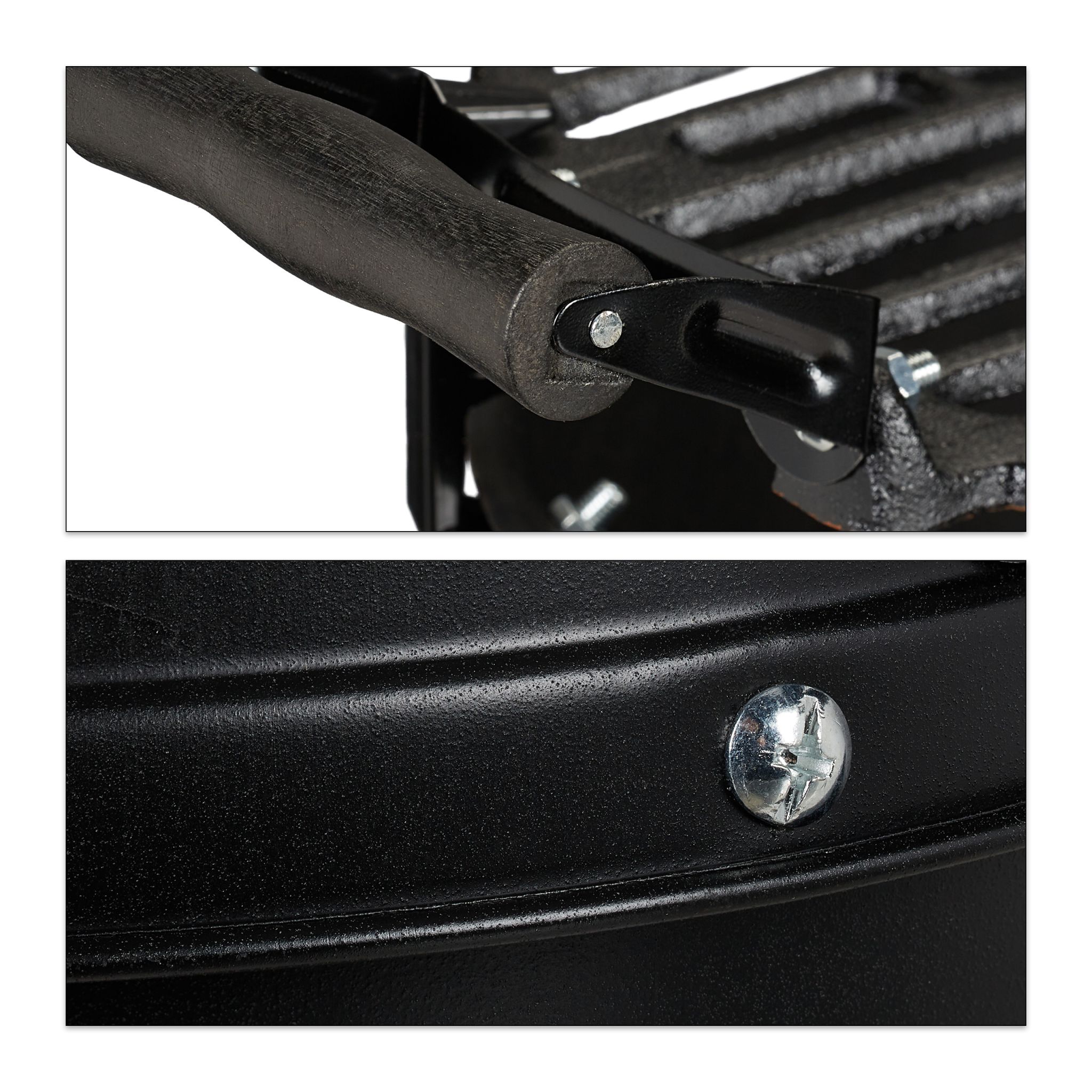 Grillfass Gusseisen Schwarz von Relaxdays