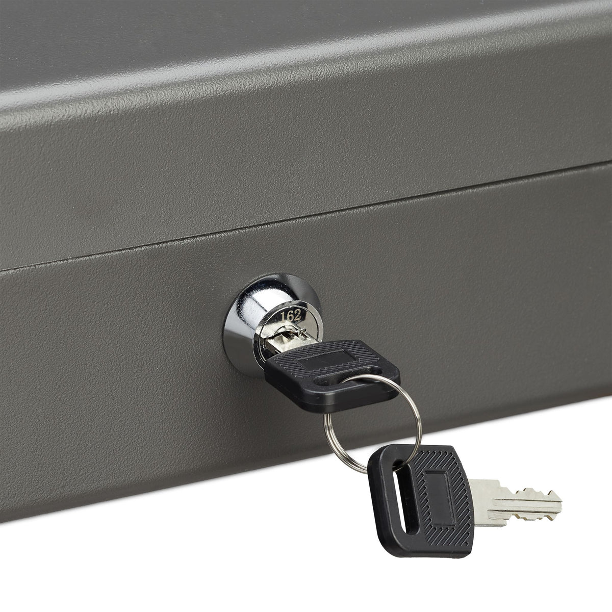 Abschliessbare Geldkassette Silber-Grau von Relaxdays