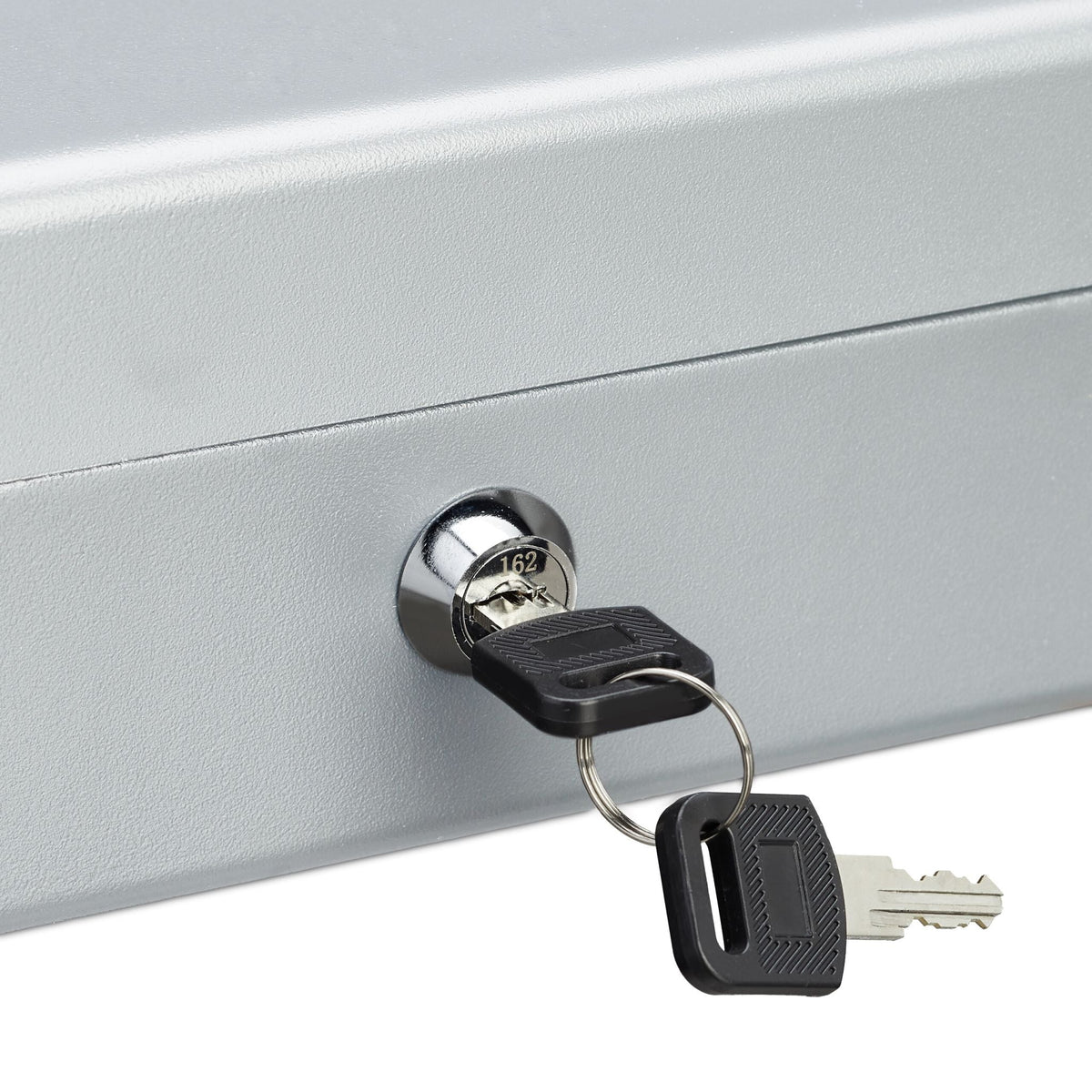 Abschliessbare Geldkassette Silber von Relaxdays
