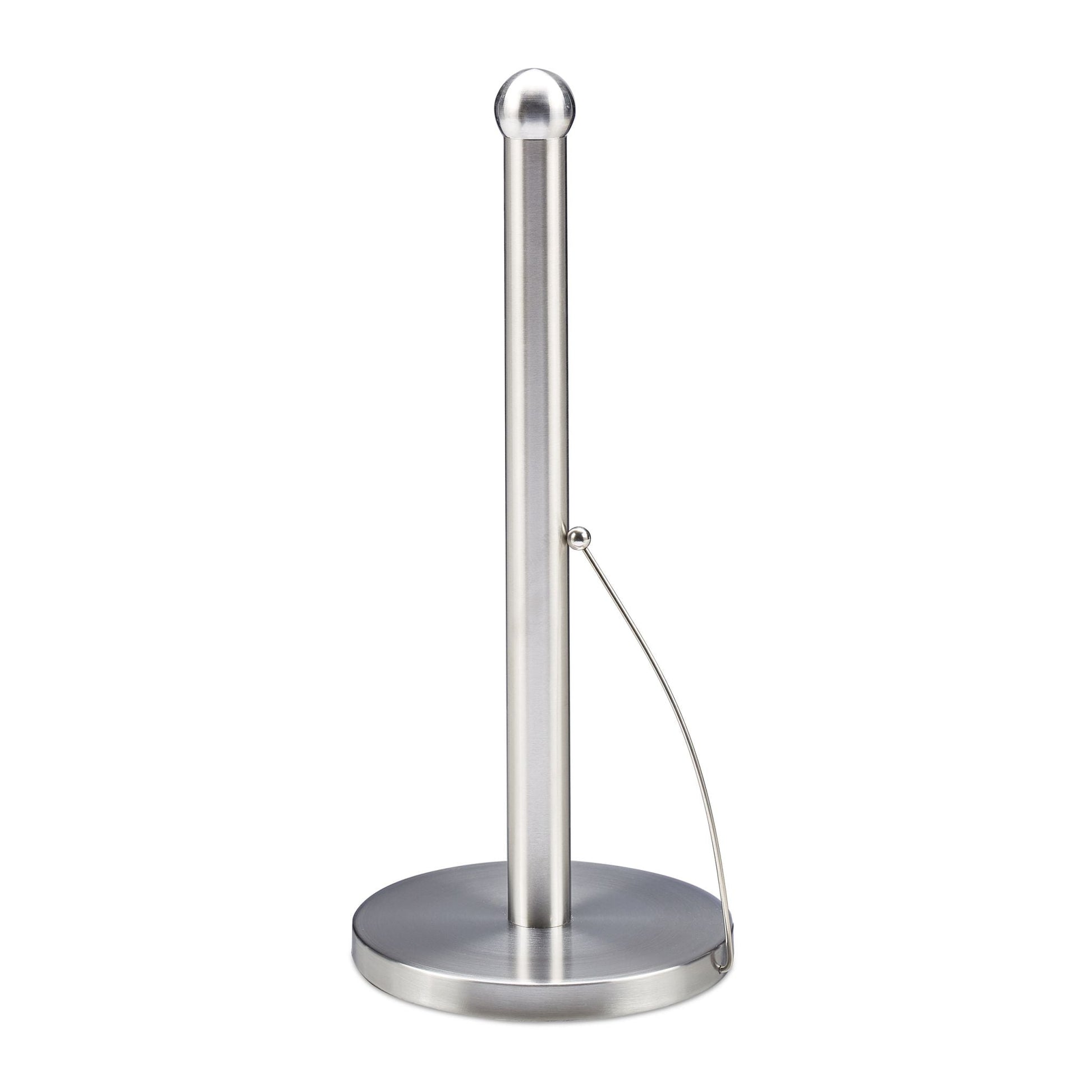 Küchenrollenhalter stehend Silber von Relaxdays
