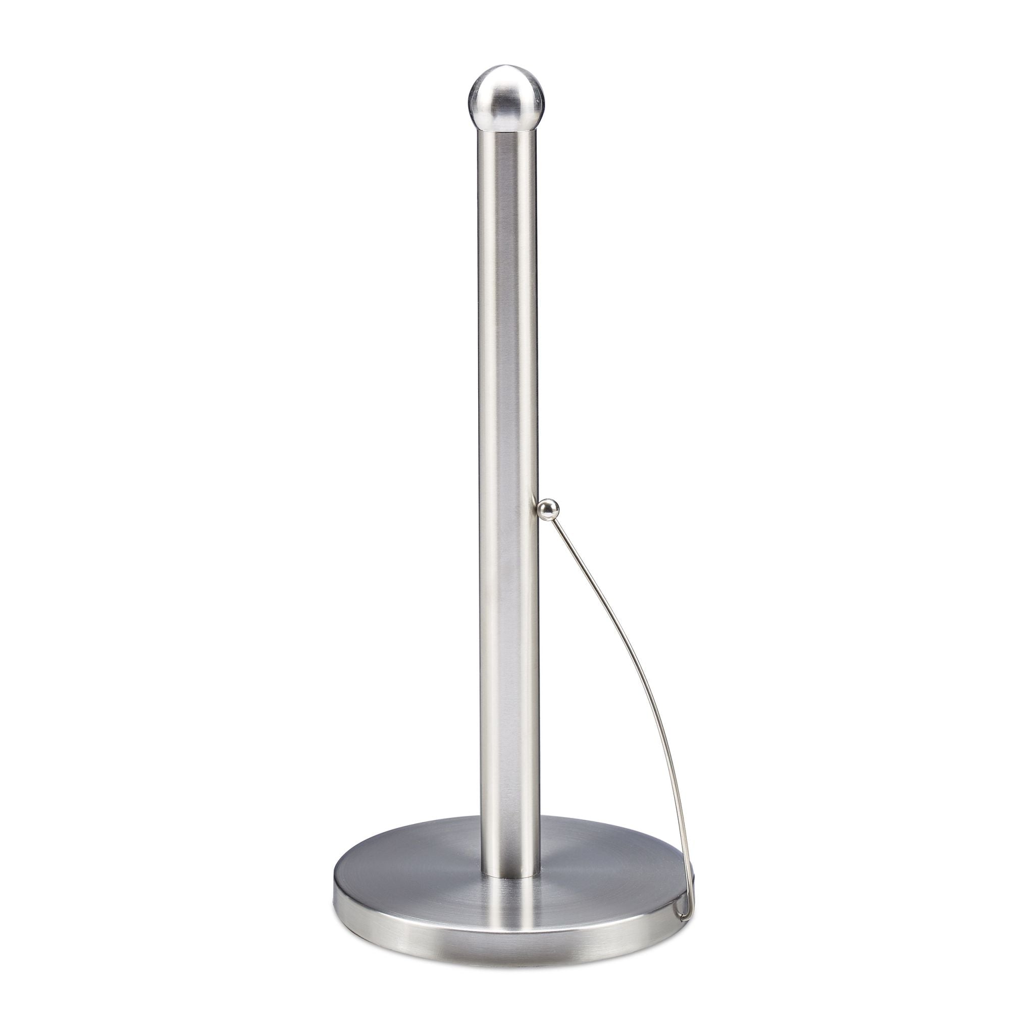 Küchenrollenhalter stehend Silber von Relaxdays