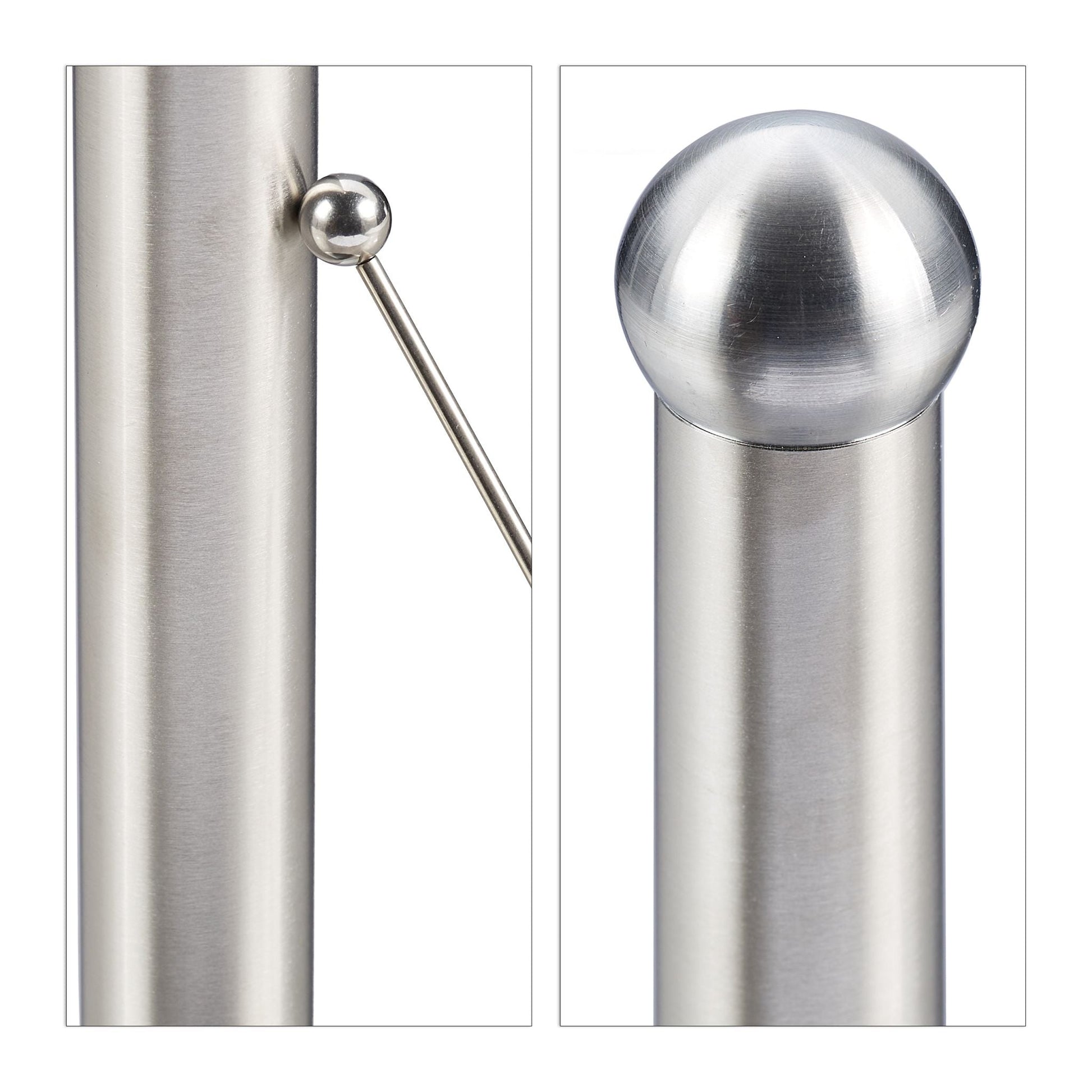 Küchenrollenhalter stehend Silber von Relaxdays