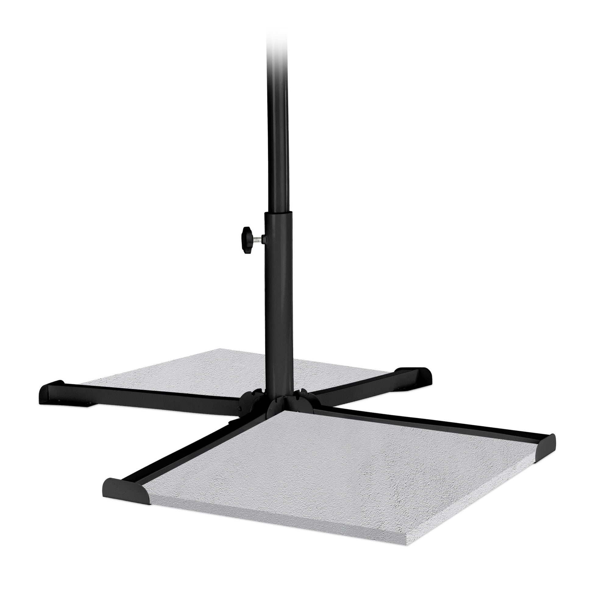 Platten Sonnenschirmständer schwarz Schwarz von Relaxdays