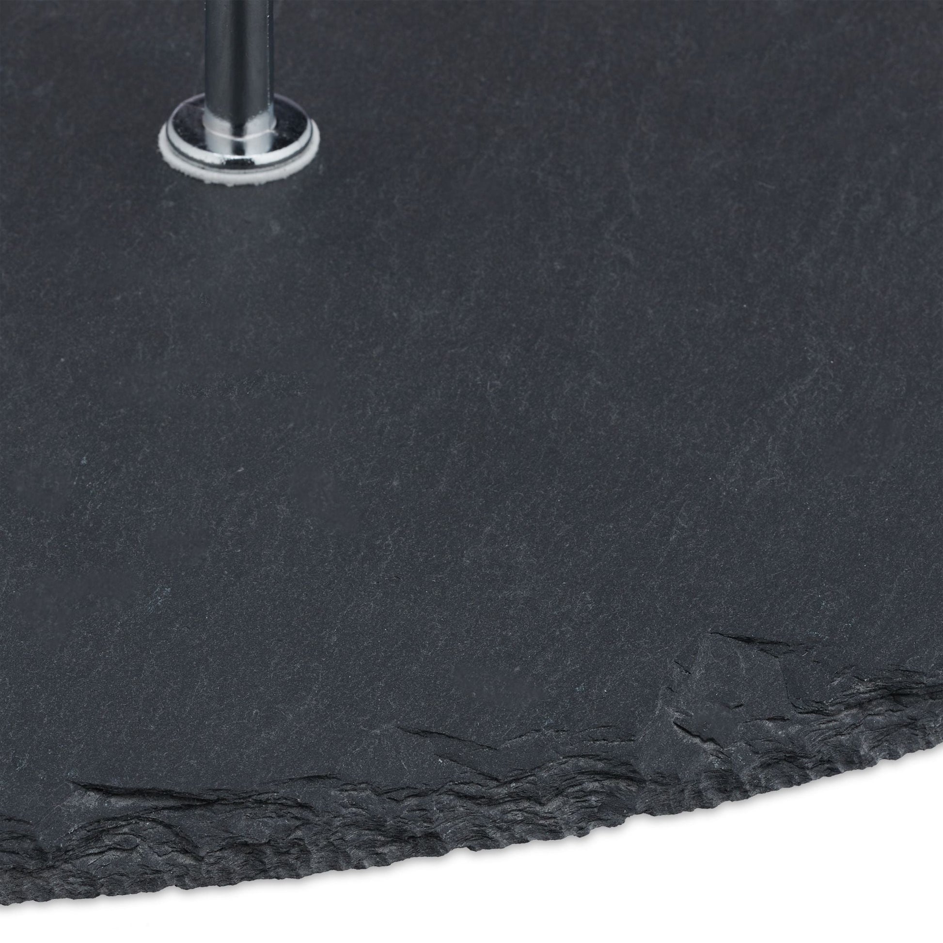 Schieferplatte Herzform Anthrazit-Silber von Relaxdays