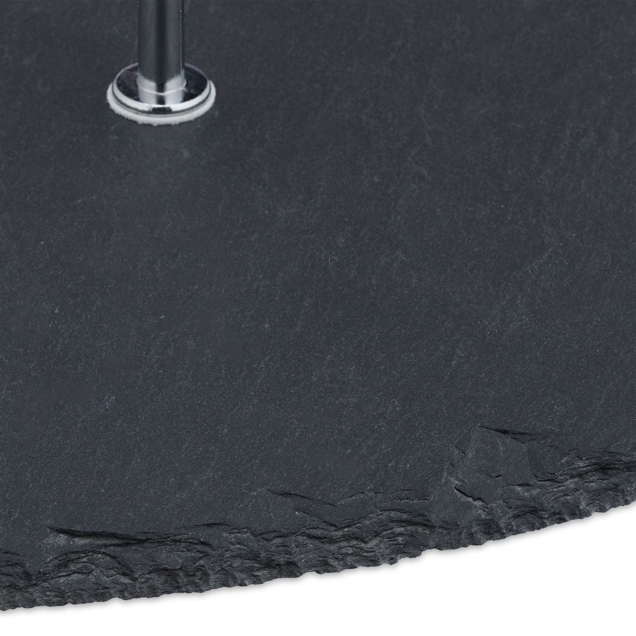 Schieferplatte Herzform Anthrazit-Silber von Relaxdays