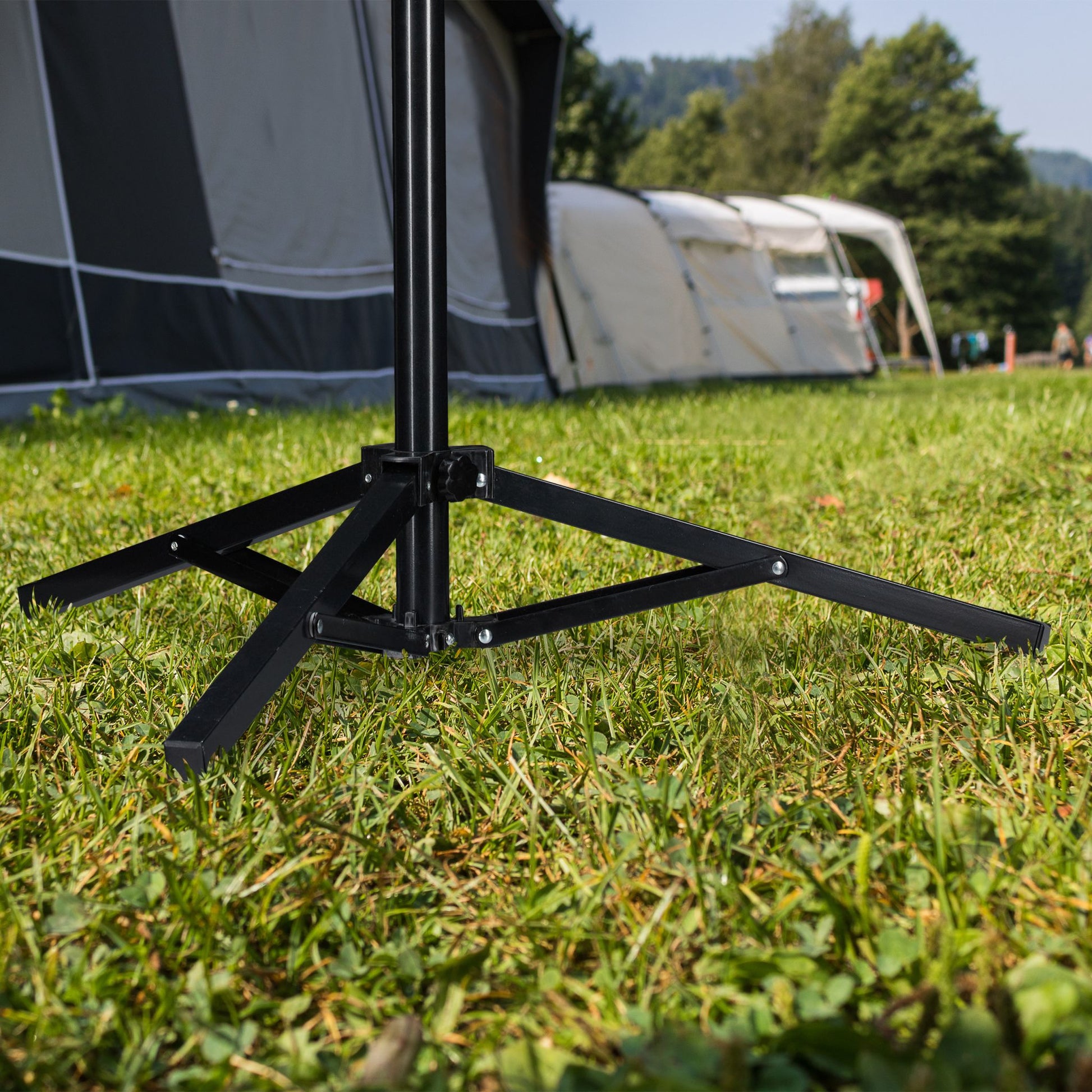 Sonnenschirmständer klappbar Schwarz von Relaxdays