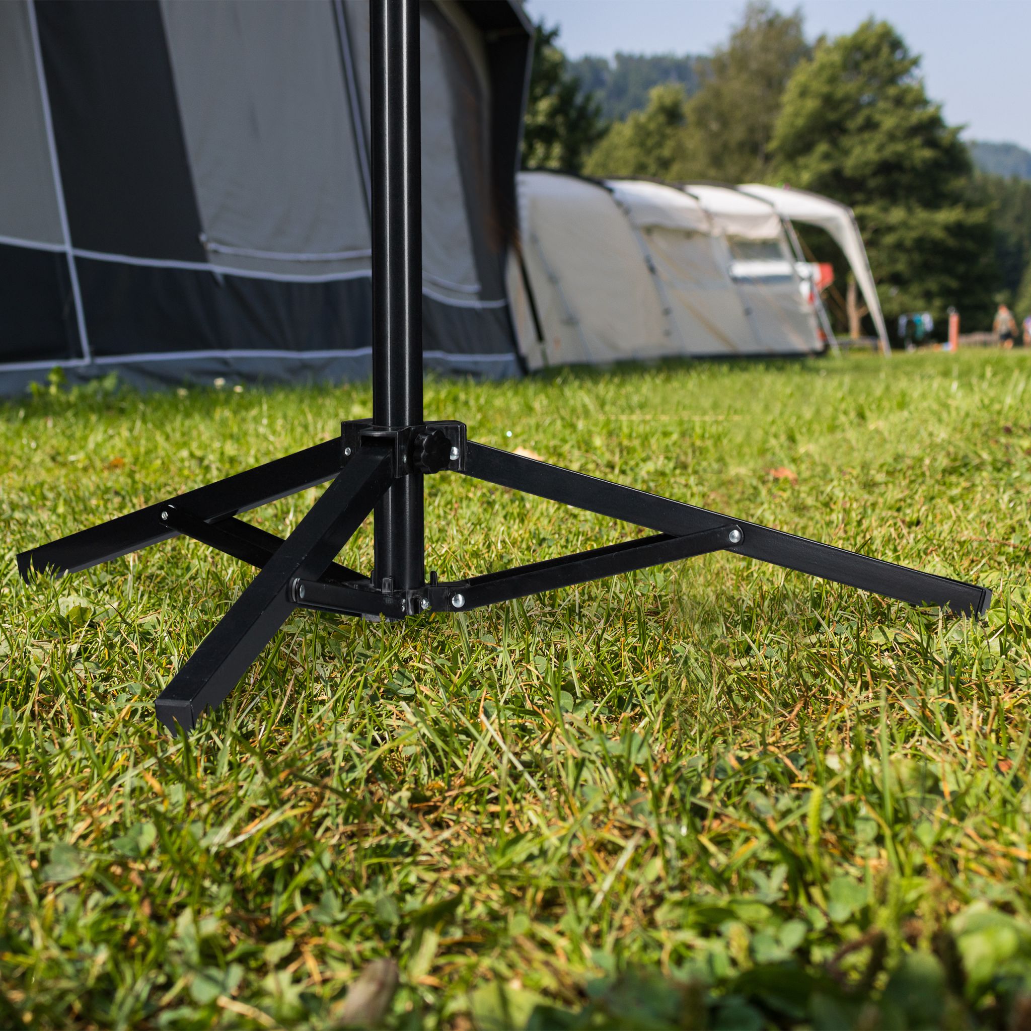 Sonnenschirmständer klappbar Schwarz von Relaxdays