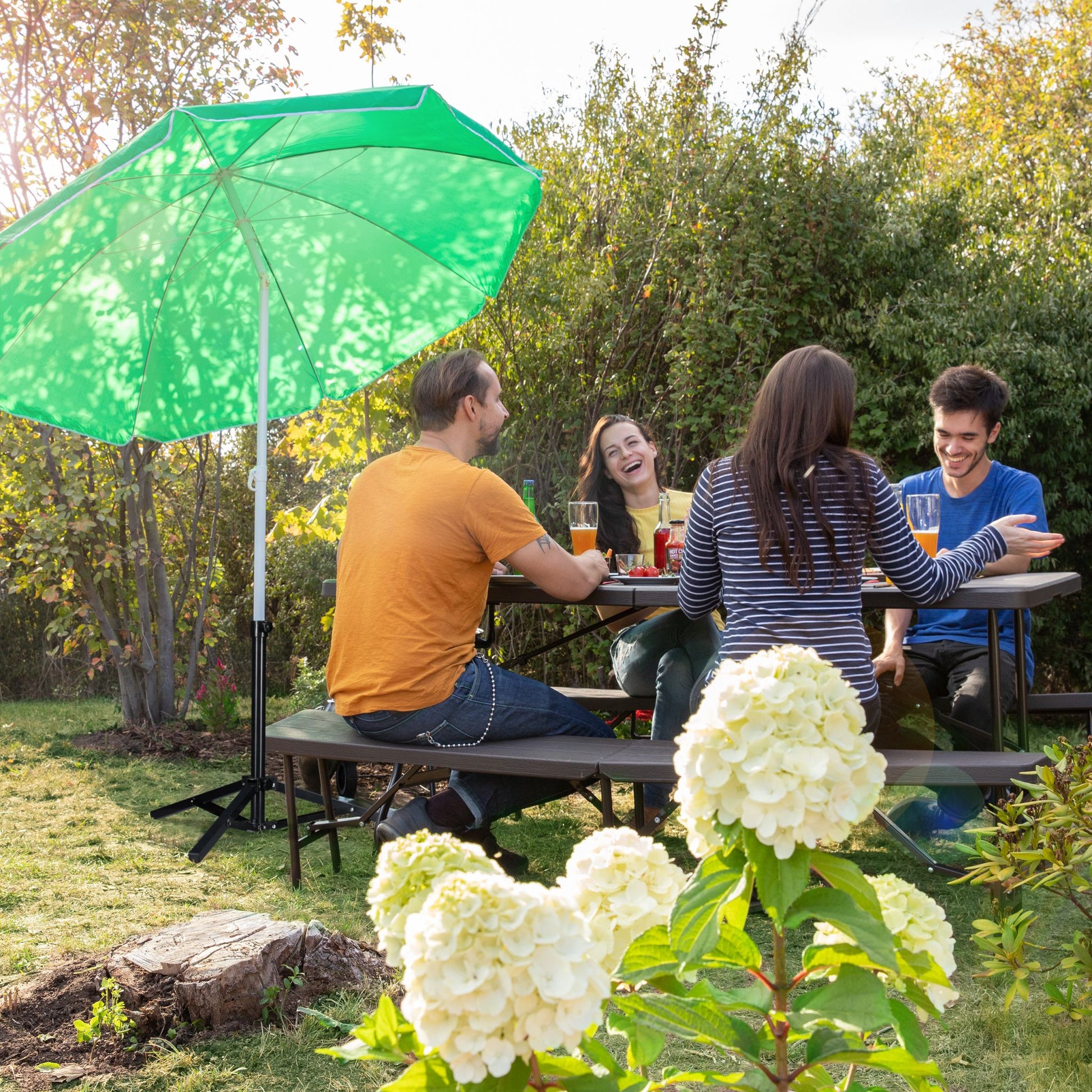 Sonnenschirmständer klappbar Schwarz von Relaxdays