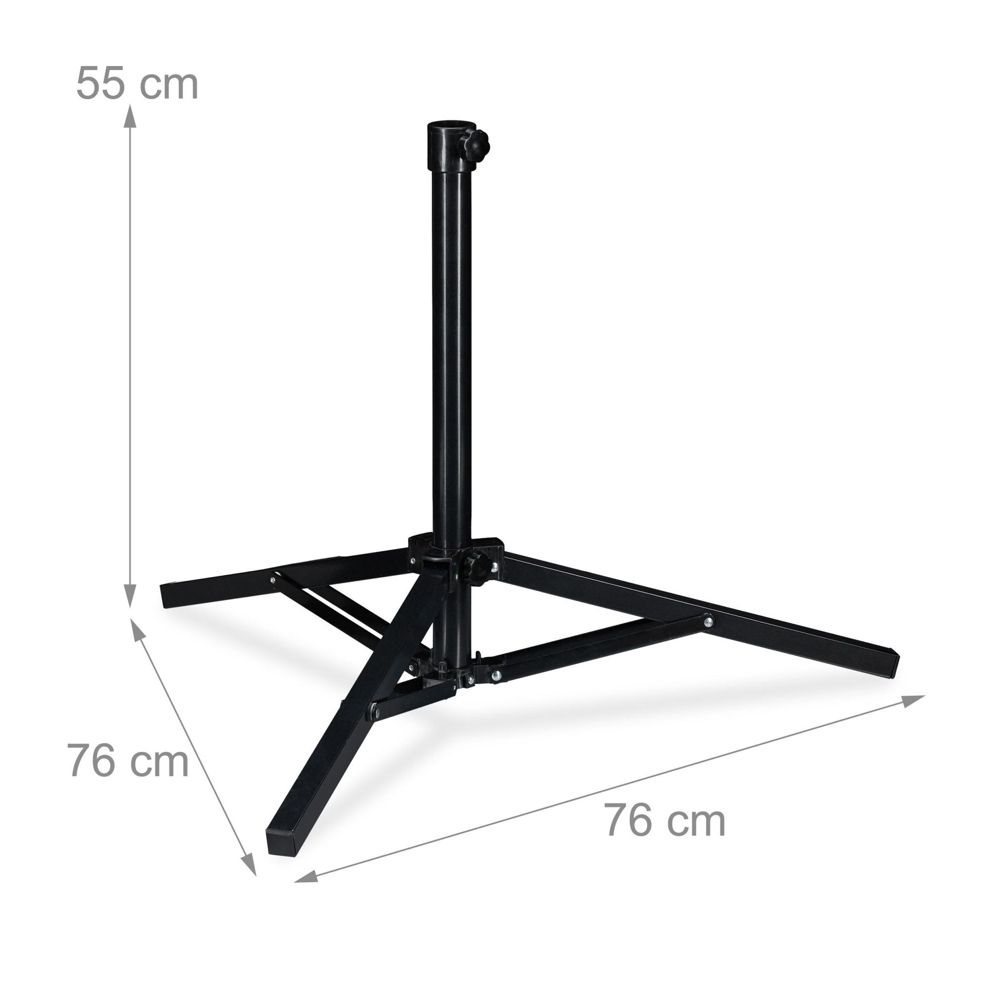 Sonnenschirmständer klappbar Schwarz von Relaxdays